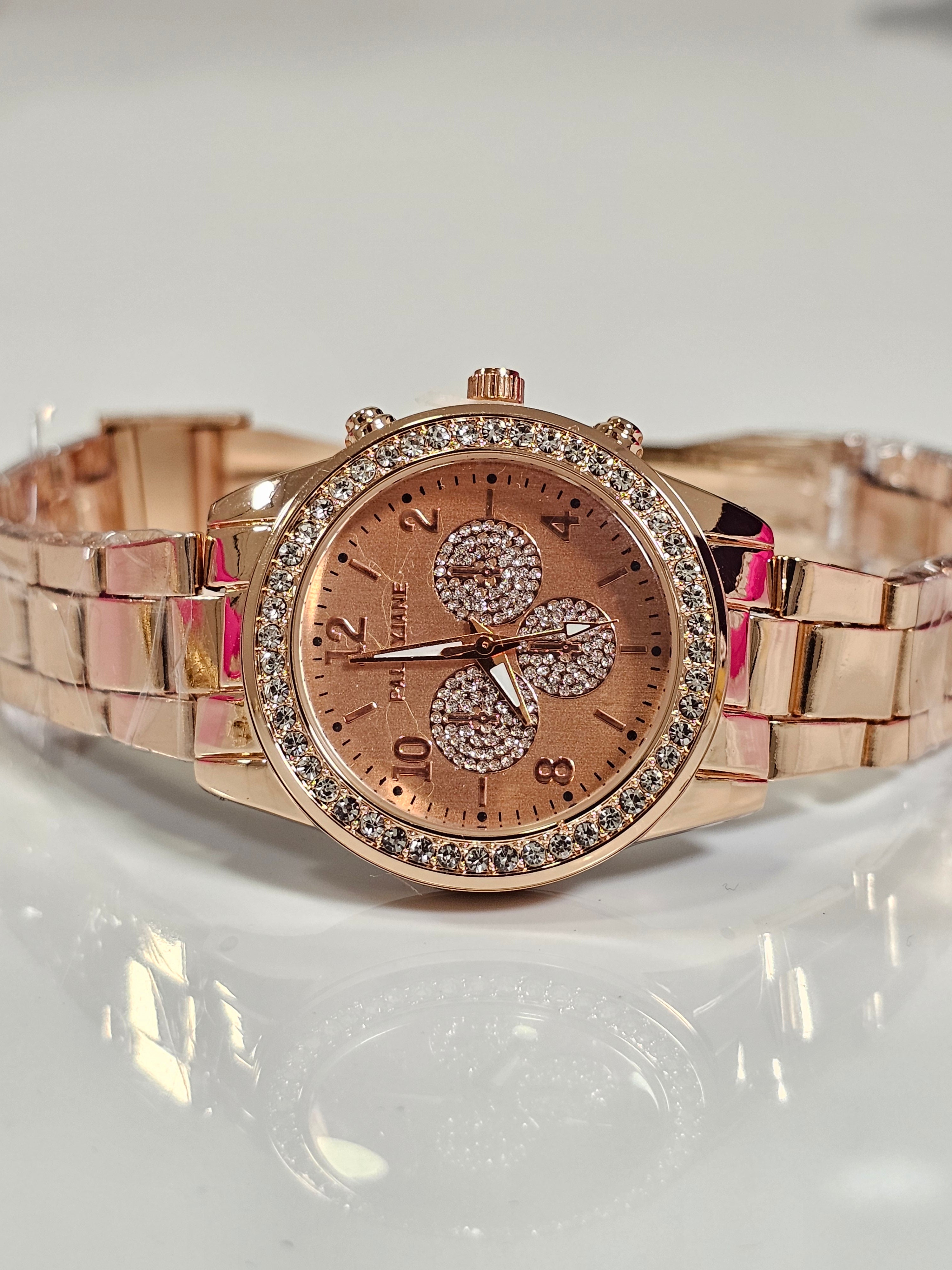 Relógio Prova d’Água com Pulseira Folheada 019