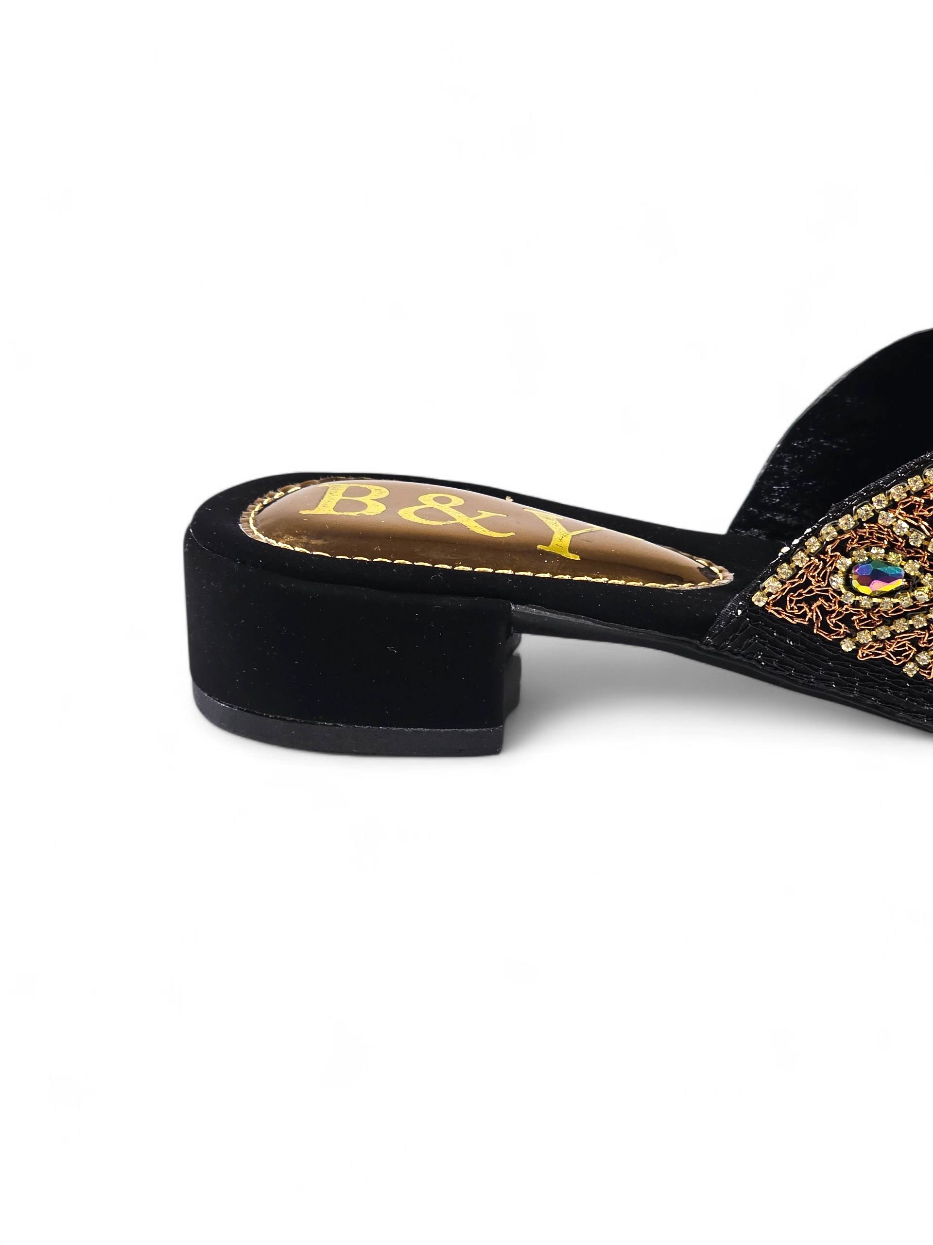 Tamanco 9200 Preto Colorido Salto Bloco