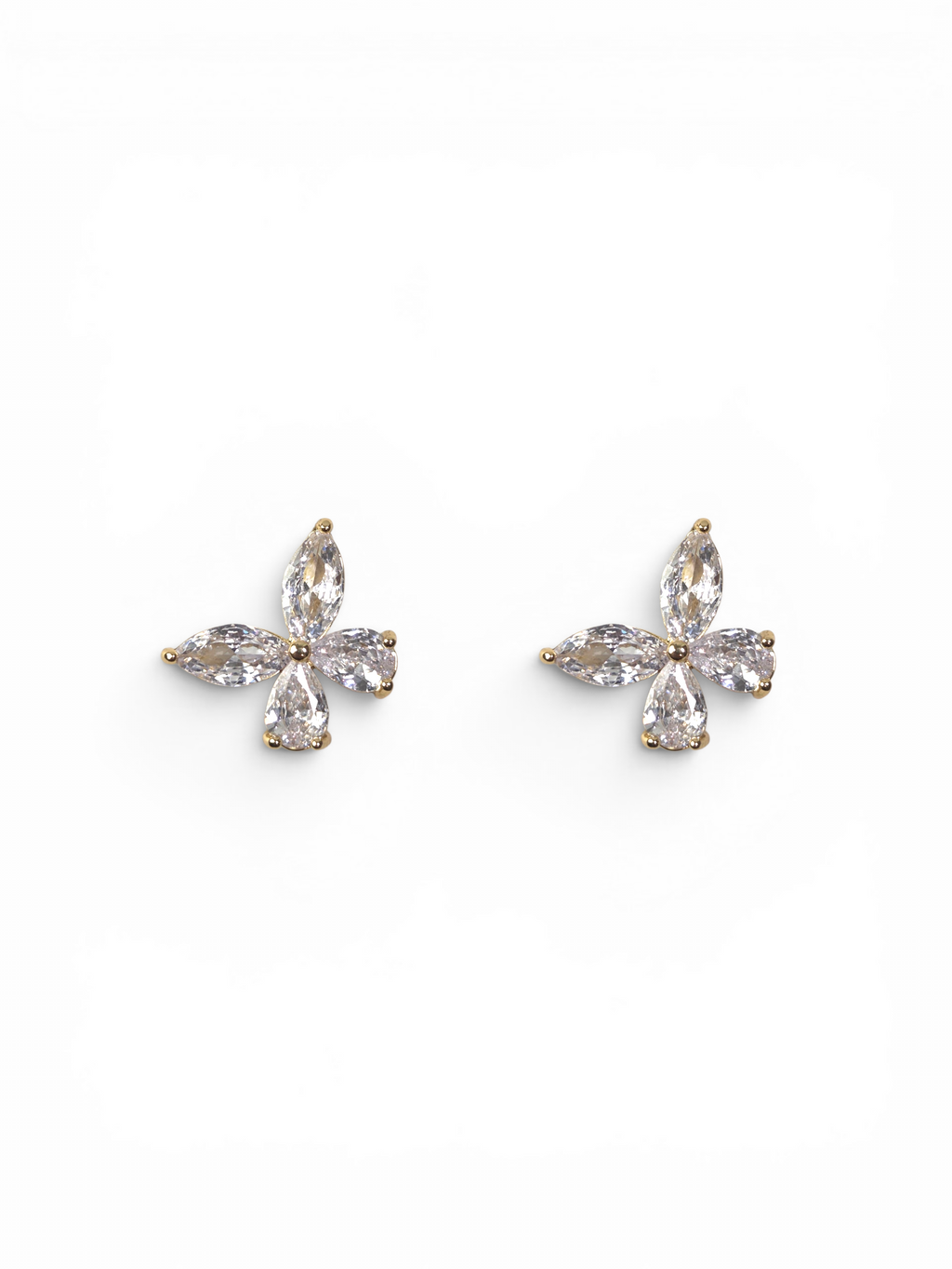 Brinco Cristal Zirconia Dourado #2051