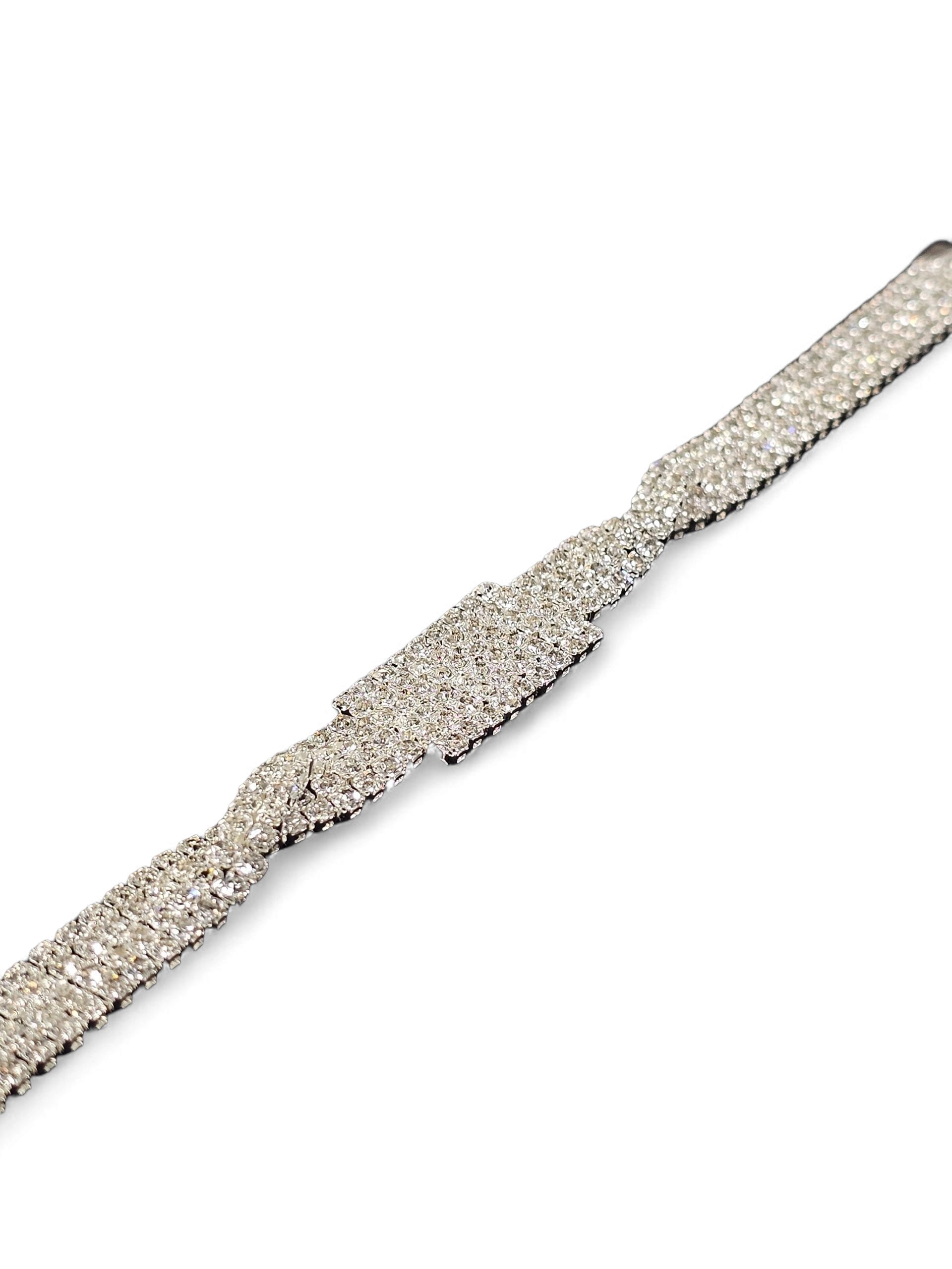 Pulseira Cristal Prata 006