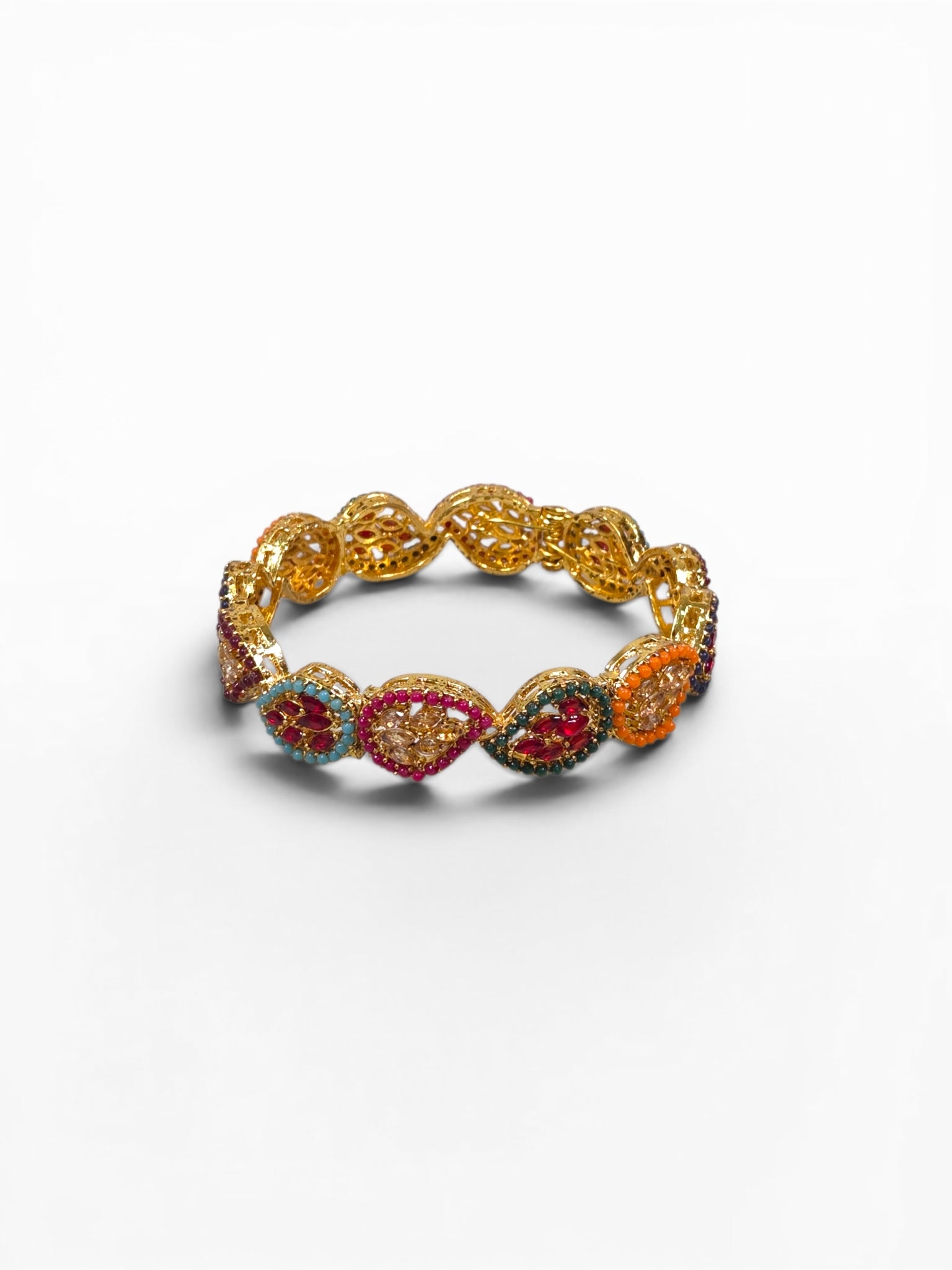 Bracelete Folheado Semi Joia Dourado #1091