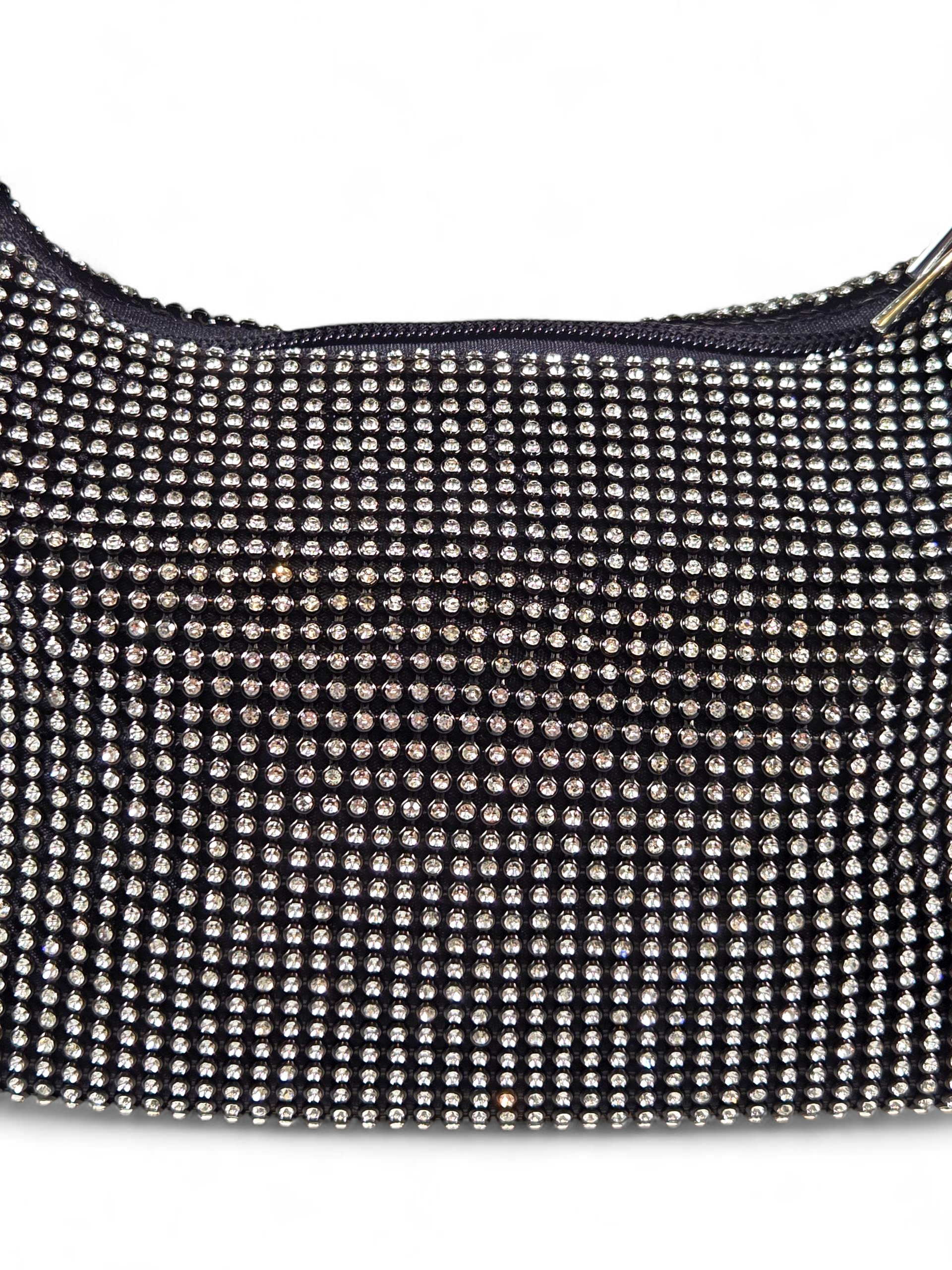 Bolsa Luxo Cristal Preto 1042