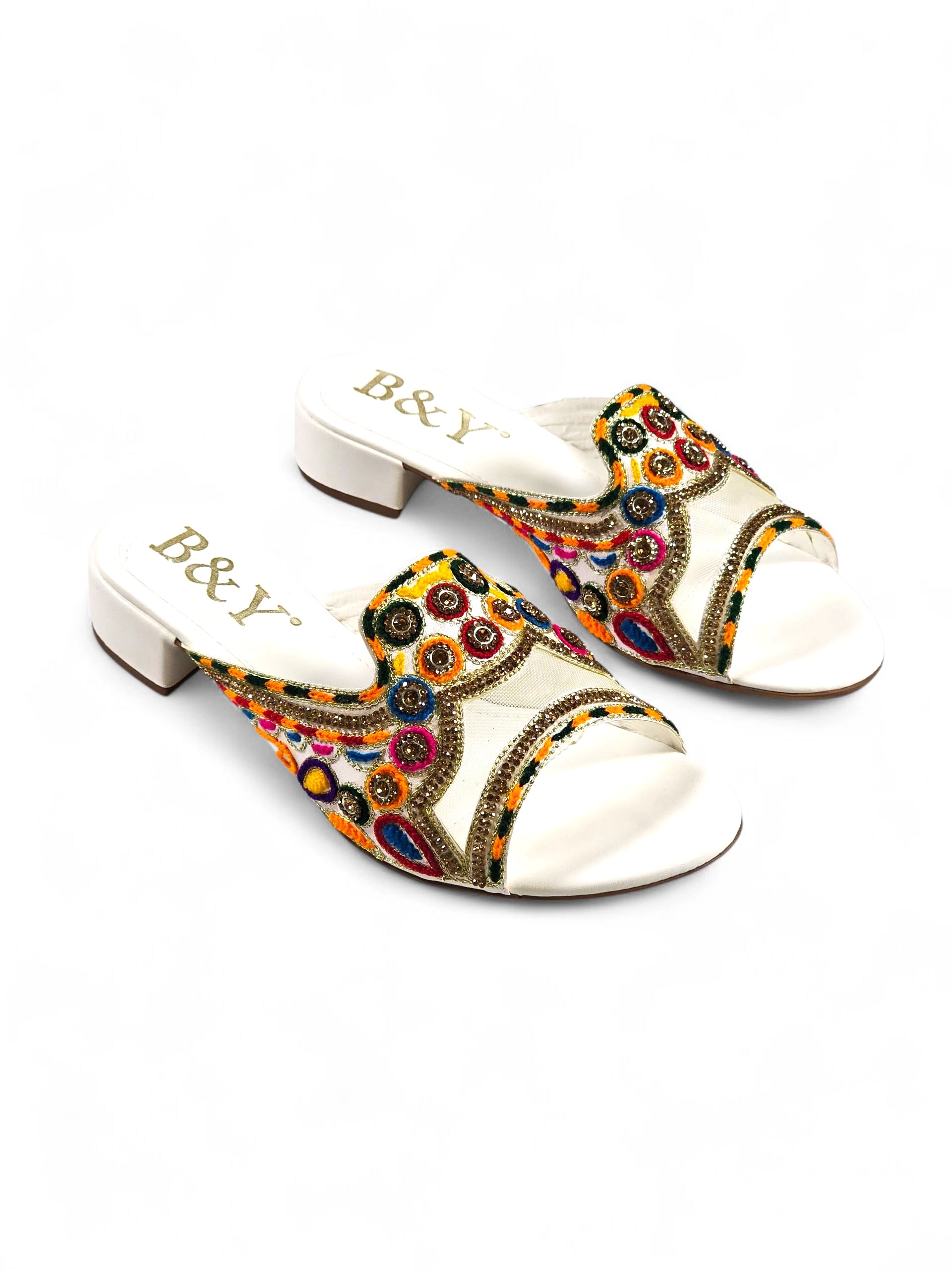 Tamanco 9327 Branco Salto Bloco