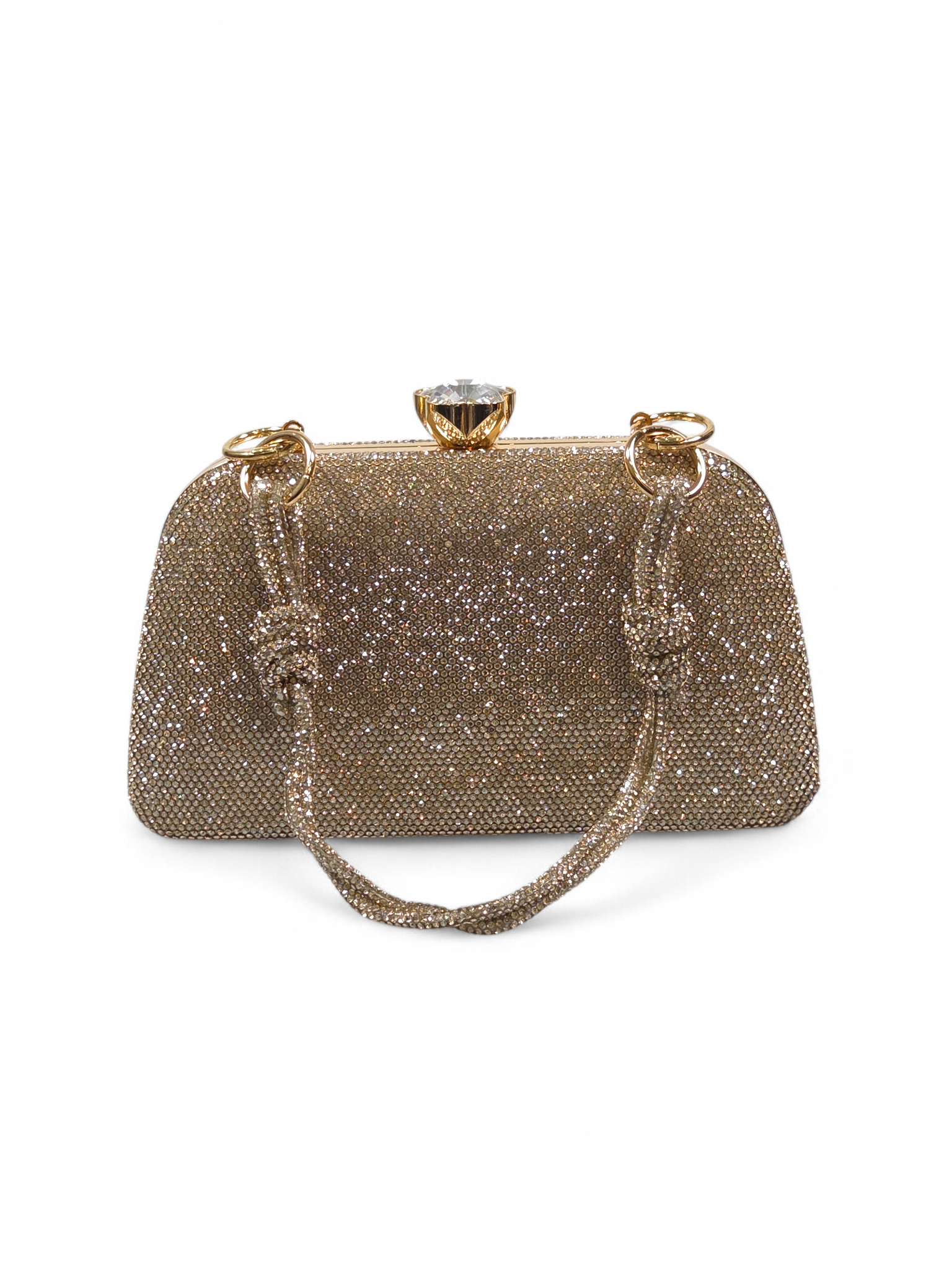 Bolsa Clutch Cristal Dourado 1058