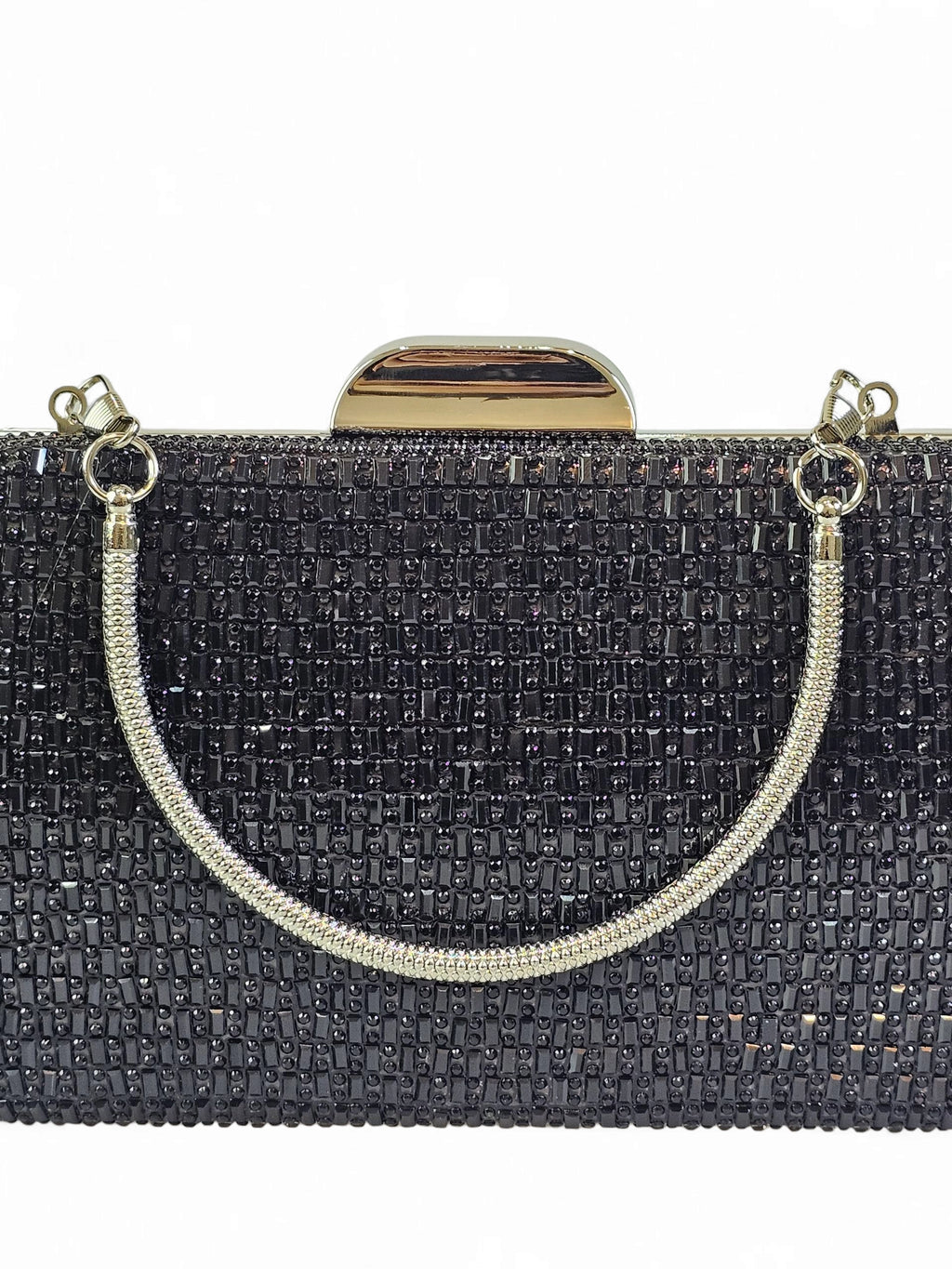 Bolsa Clutch Cristal Preto 017
