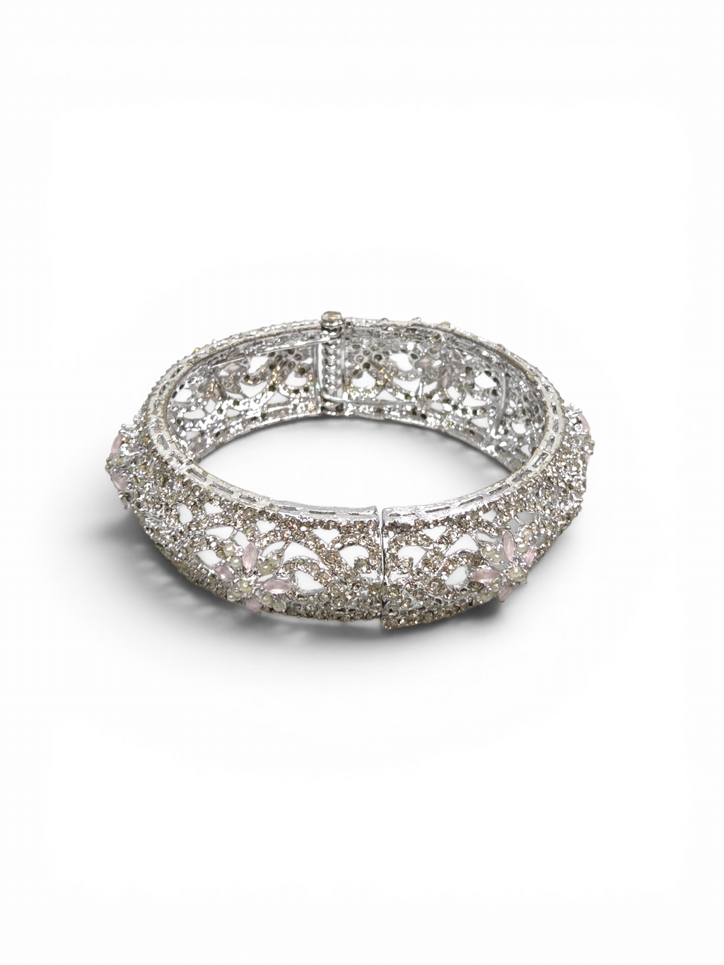 Bracelete Folheado Semi Joia Prata #2017