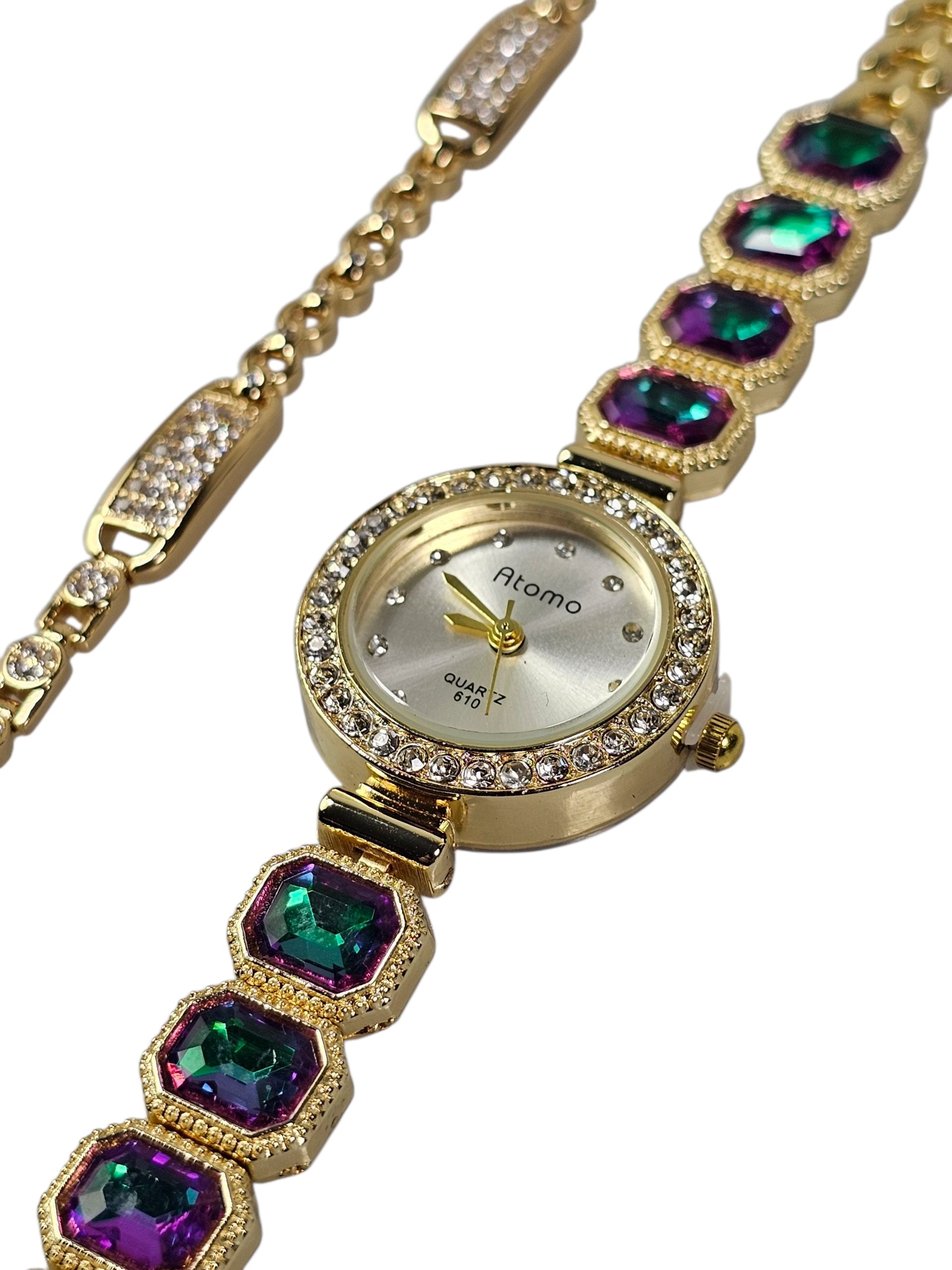 Relógio Prova d’Água com Pulseira Folheada Ouro 052