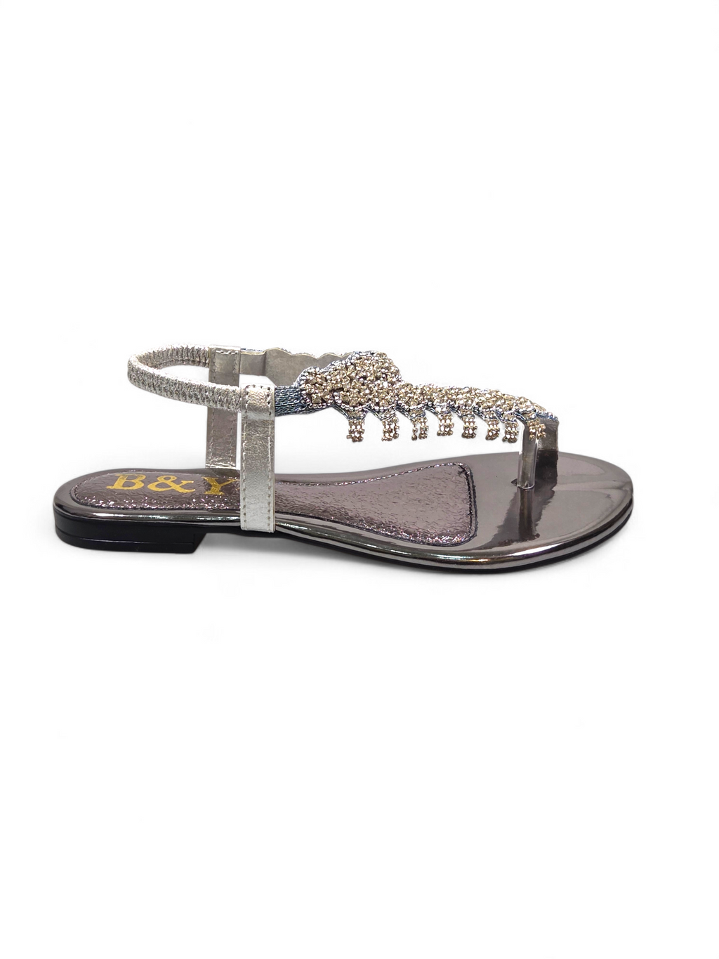 Sandália 9139 Prata Sem Salto