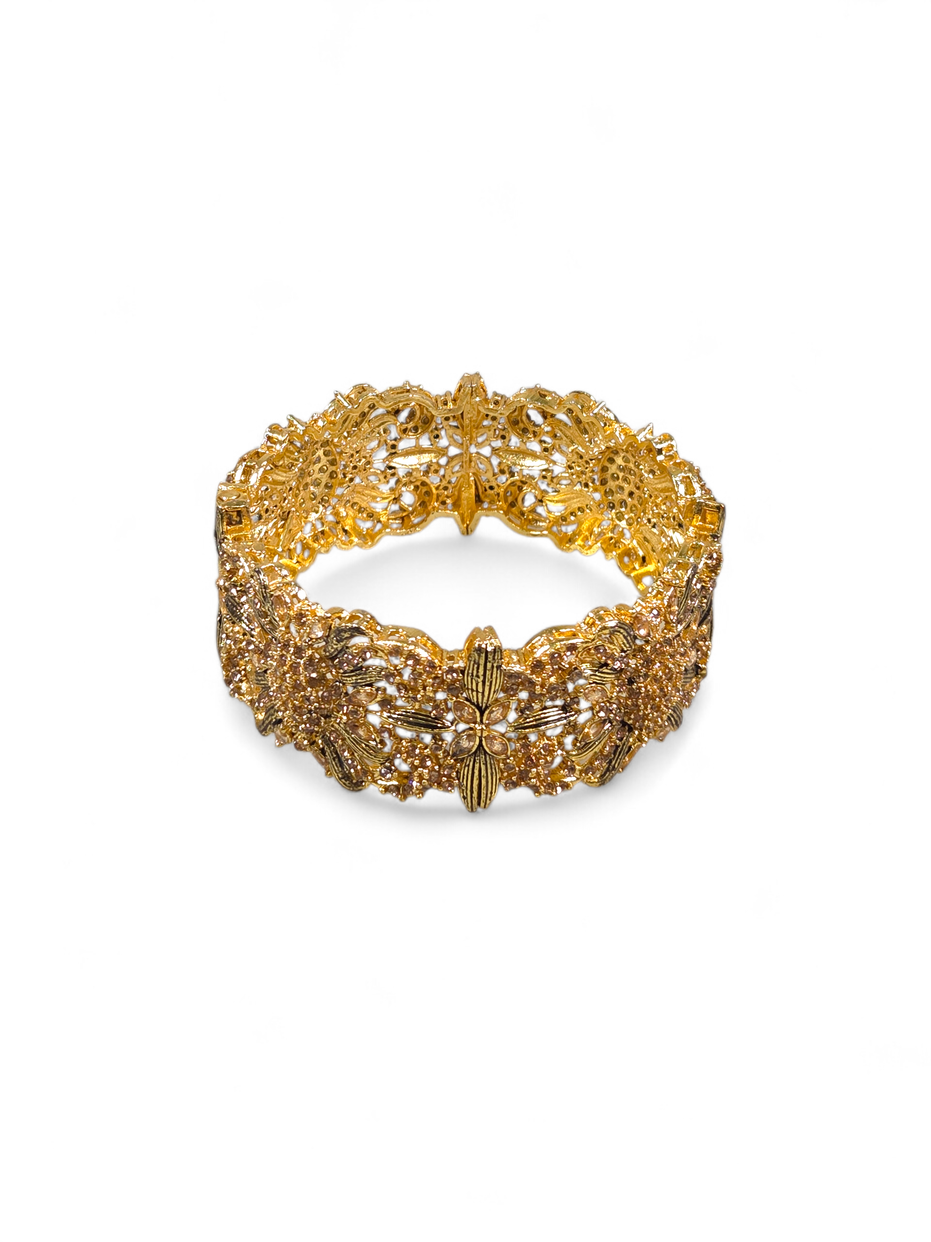 Bracelete Folheado Semi Joia Dourado #1014