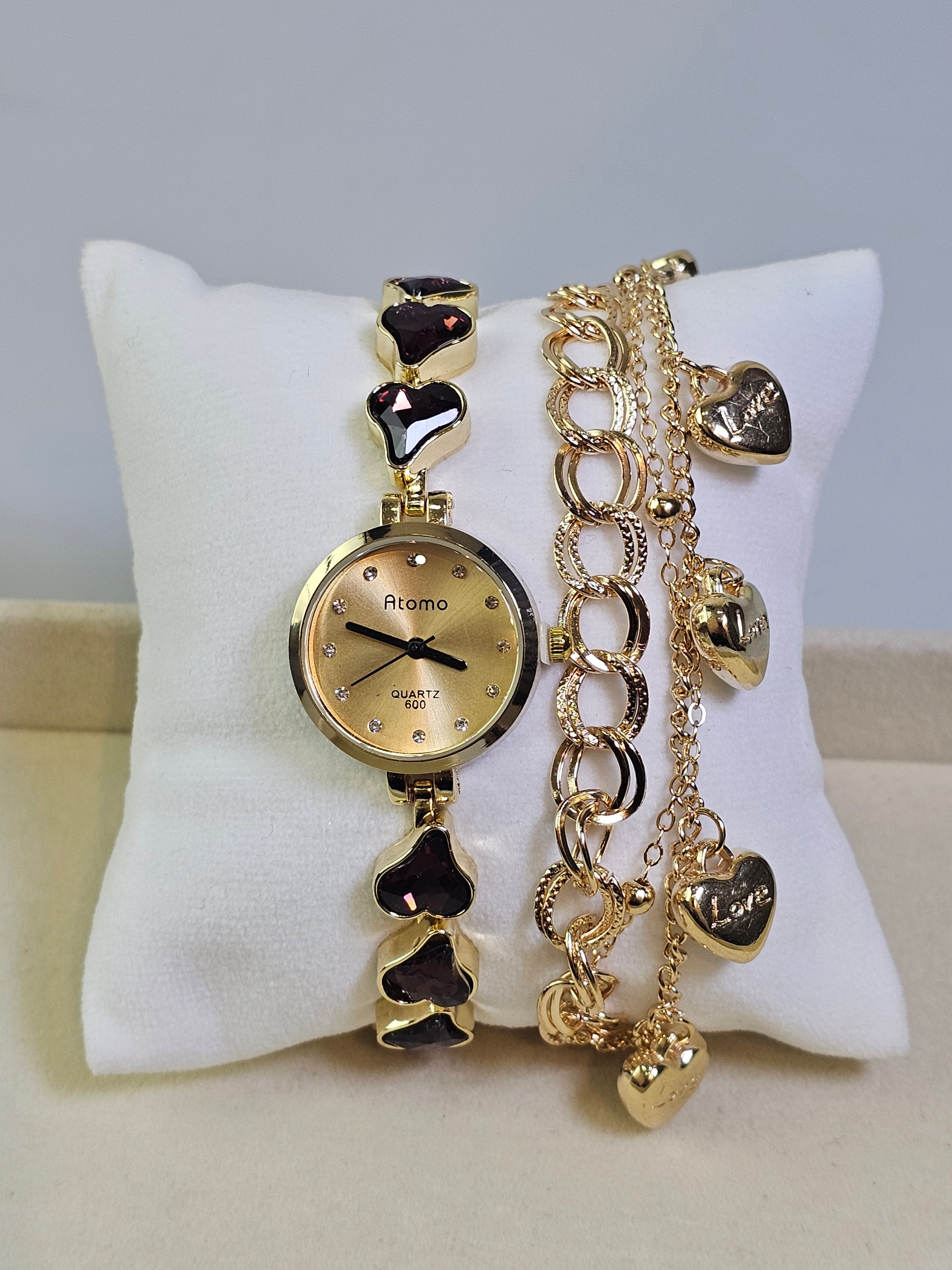 Relógio Prova d’Água com Pulseira Folheada 033