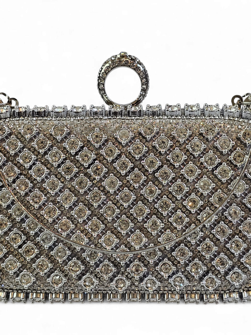 Bolsa Clutch Cristal Prata 018