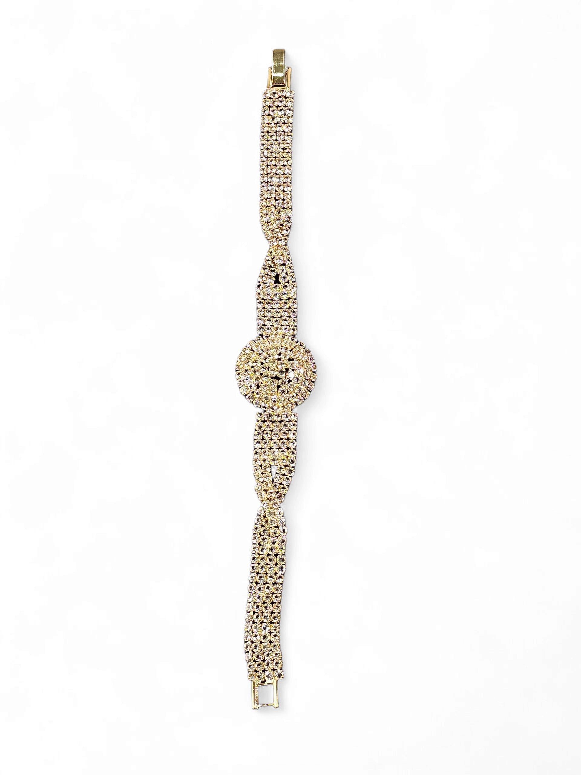 Pulseira Cristal Dourada 001