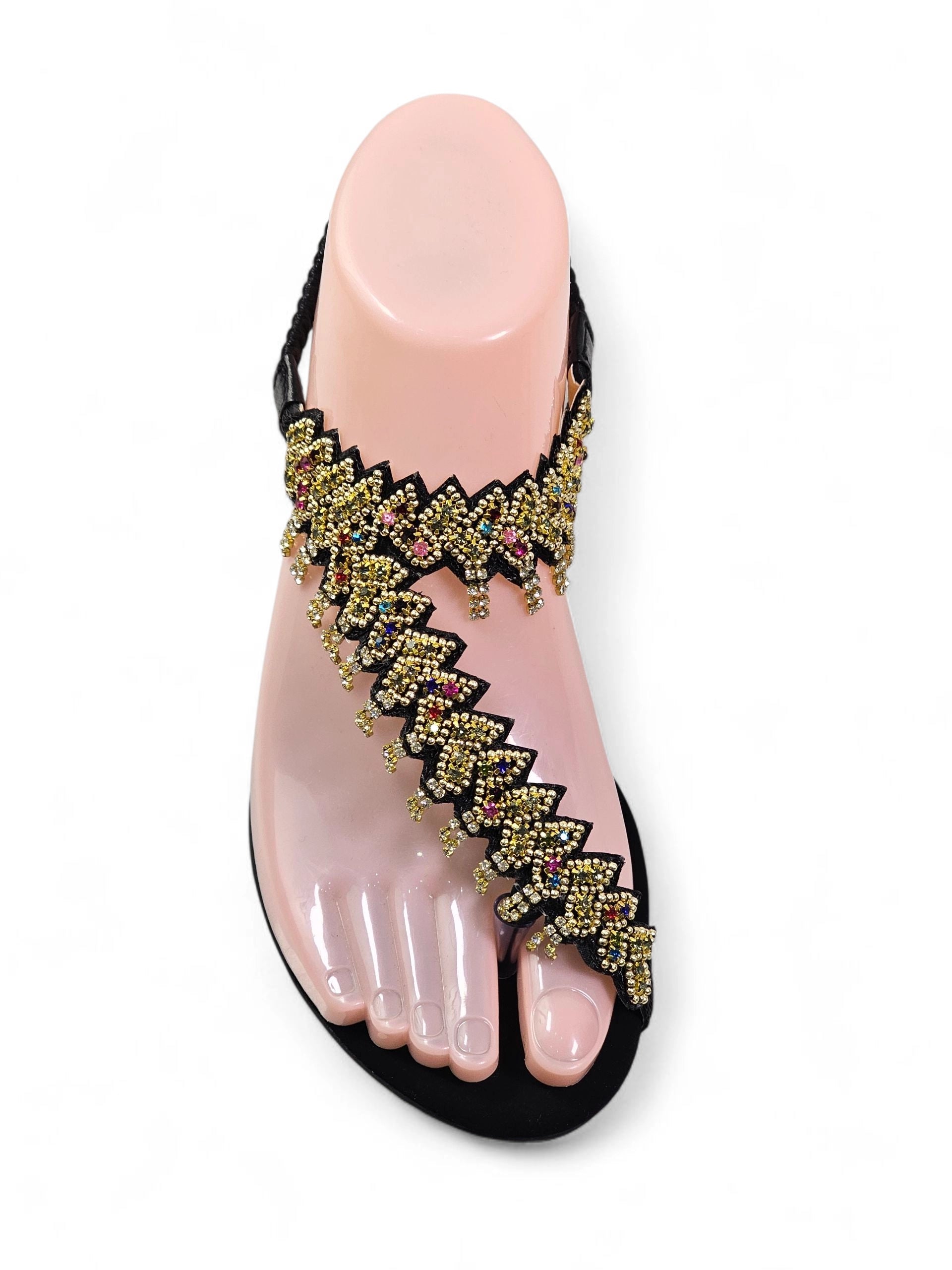 Sandália 9542 Preto Com Salto Bloco 3cm