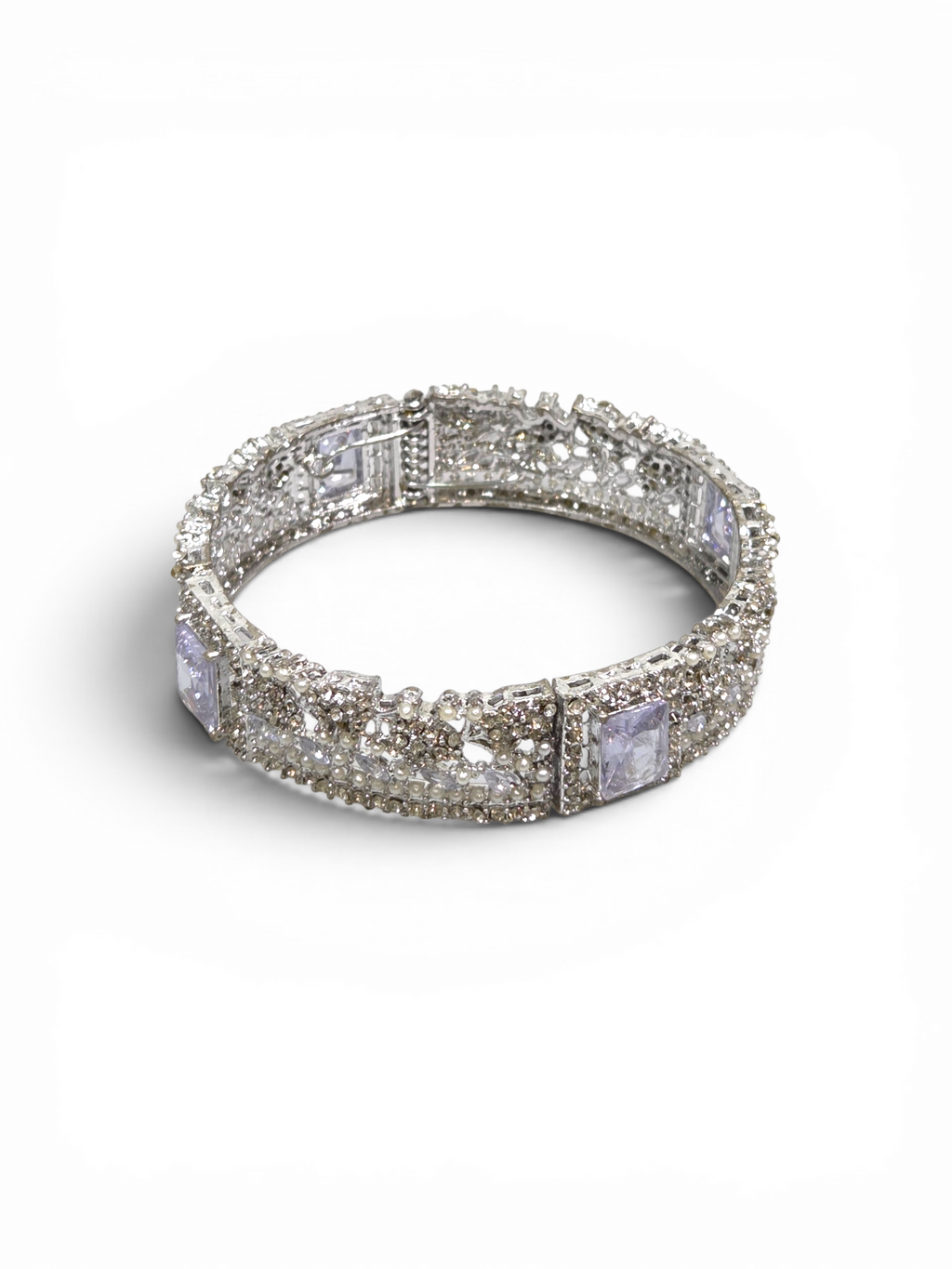 Bracelete Folheado Semi Joia Prata #2025