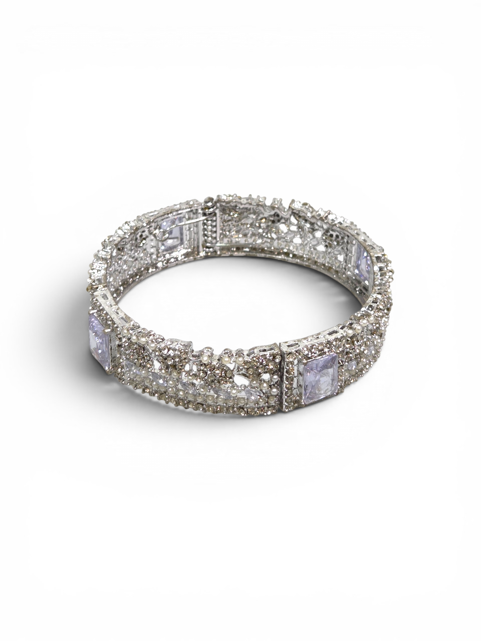 Bracelete Folheado Semi Joia Prata #2025