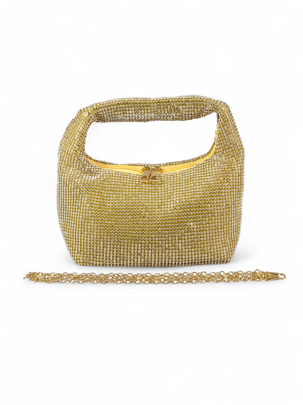 Bolsa Luxo Cristal Dourada 1040