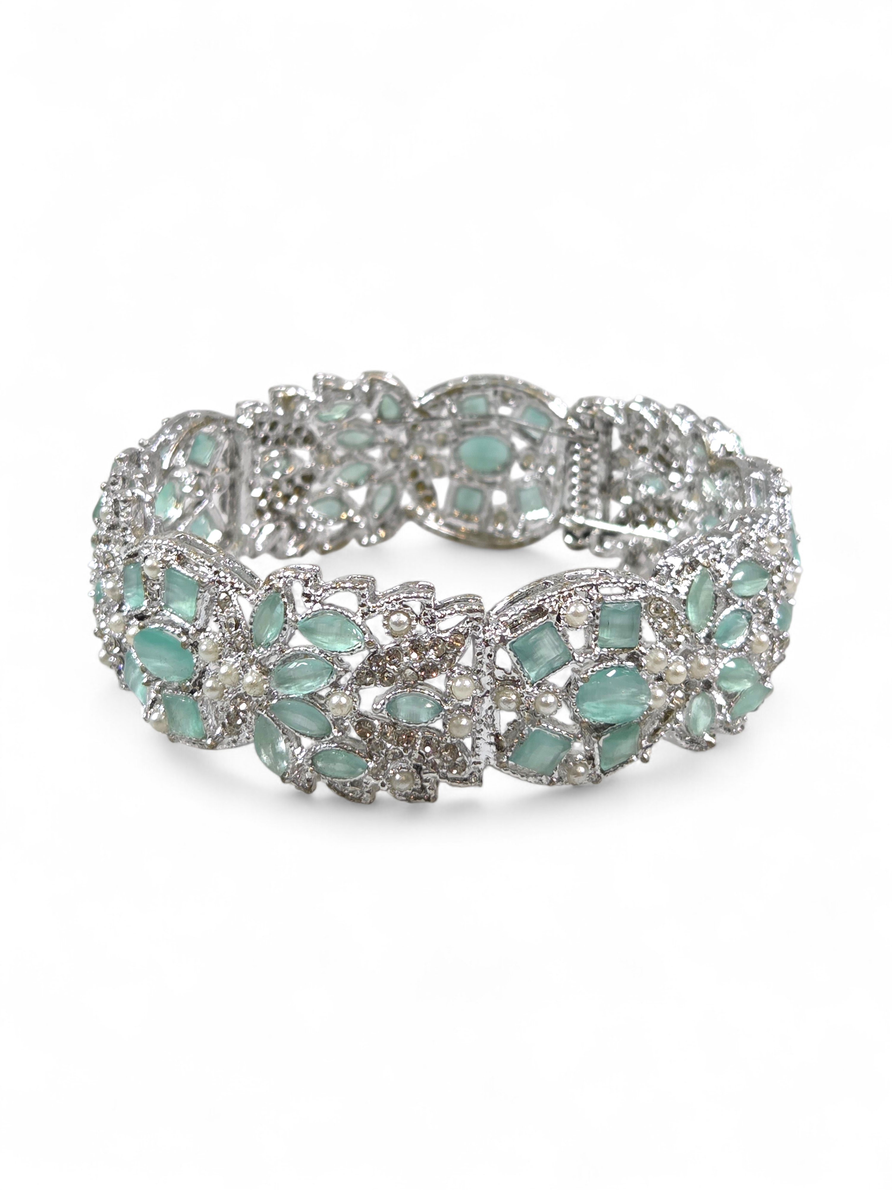 Bracelete Folheado Semi Joia Prata #1022