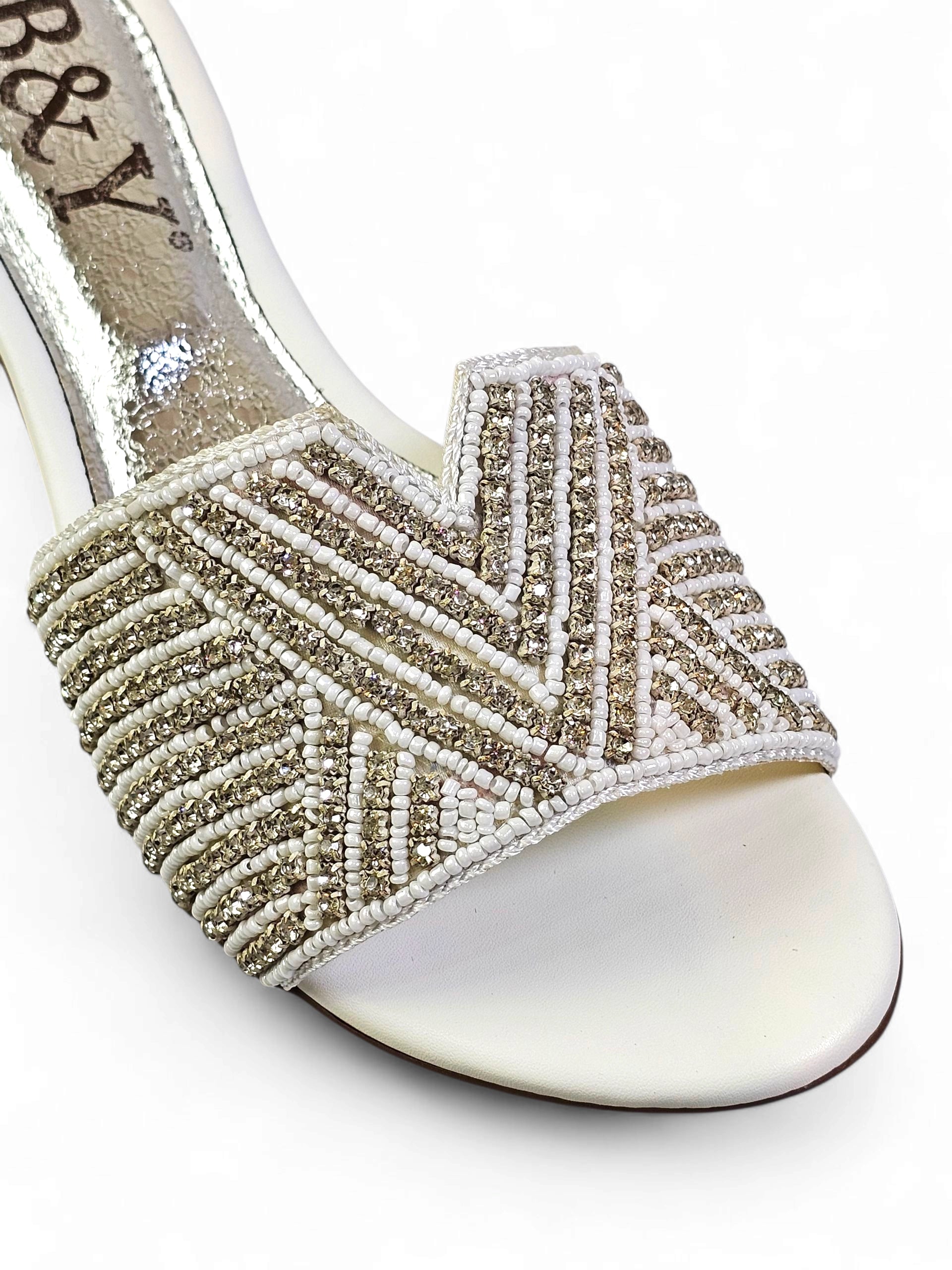 Tamanco 9759 Branco Salto Bloco