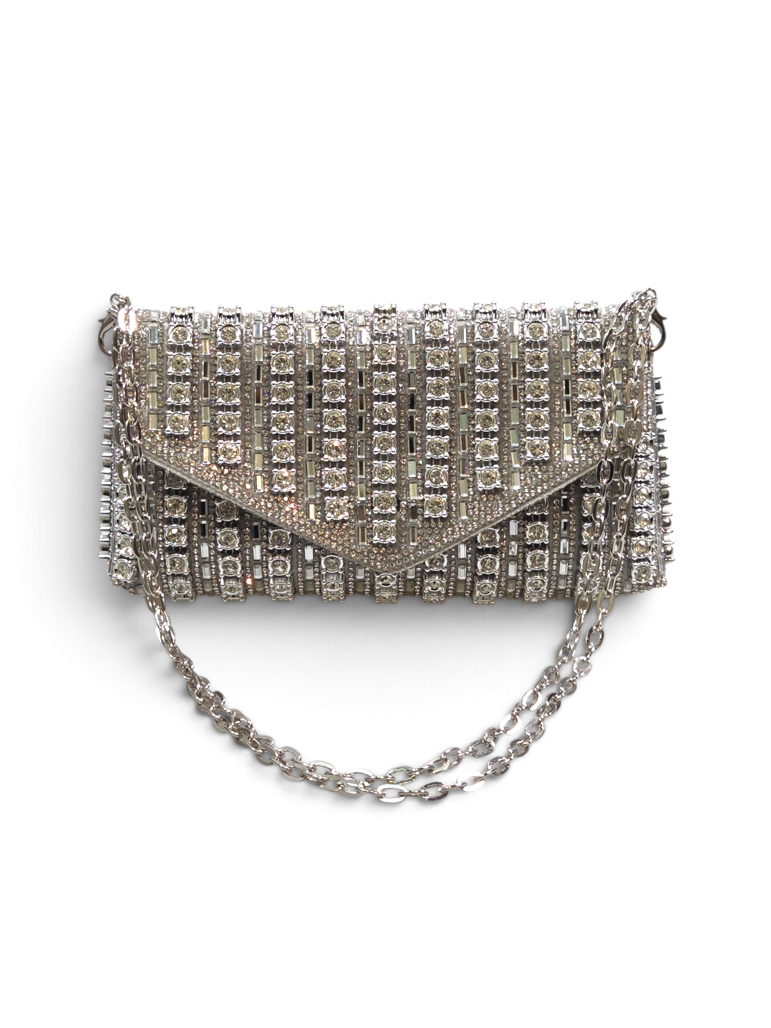 Carteira Royal Clutch Cristal Prata 1103
