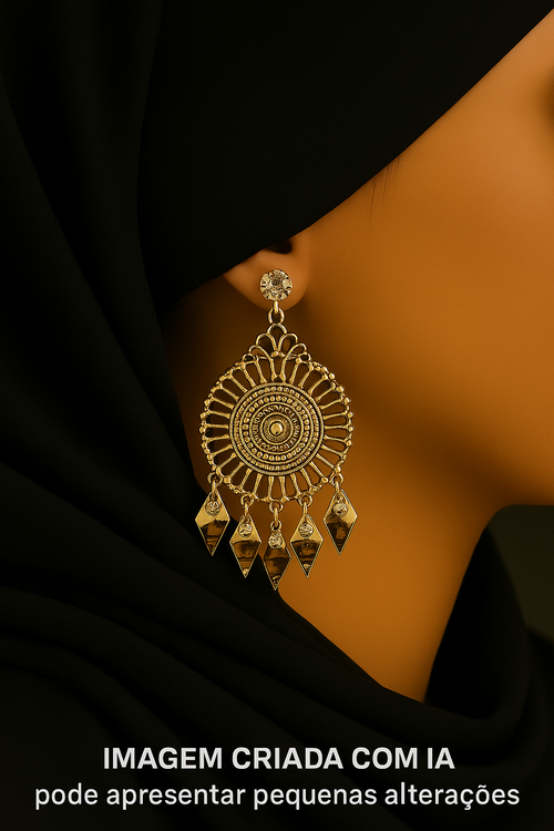 Brinco Vibe Cristal Dourado