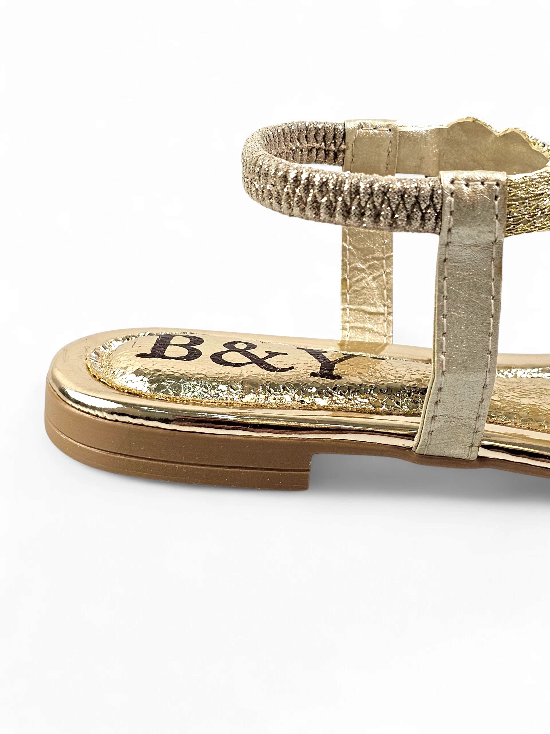 Sandália 9139 Dourada Sem Salto