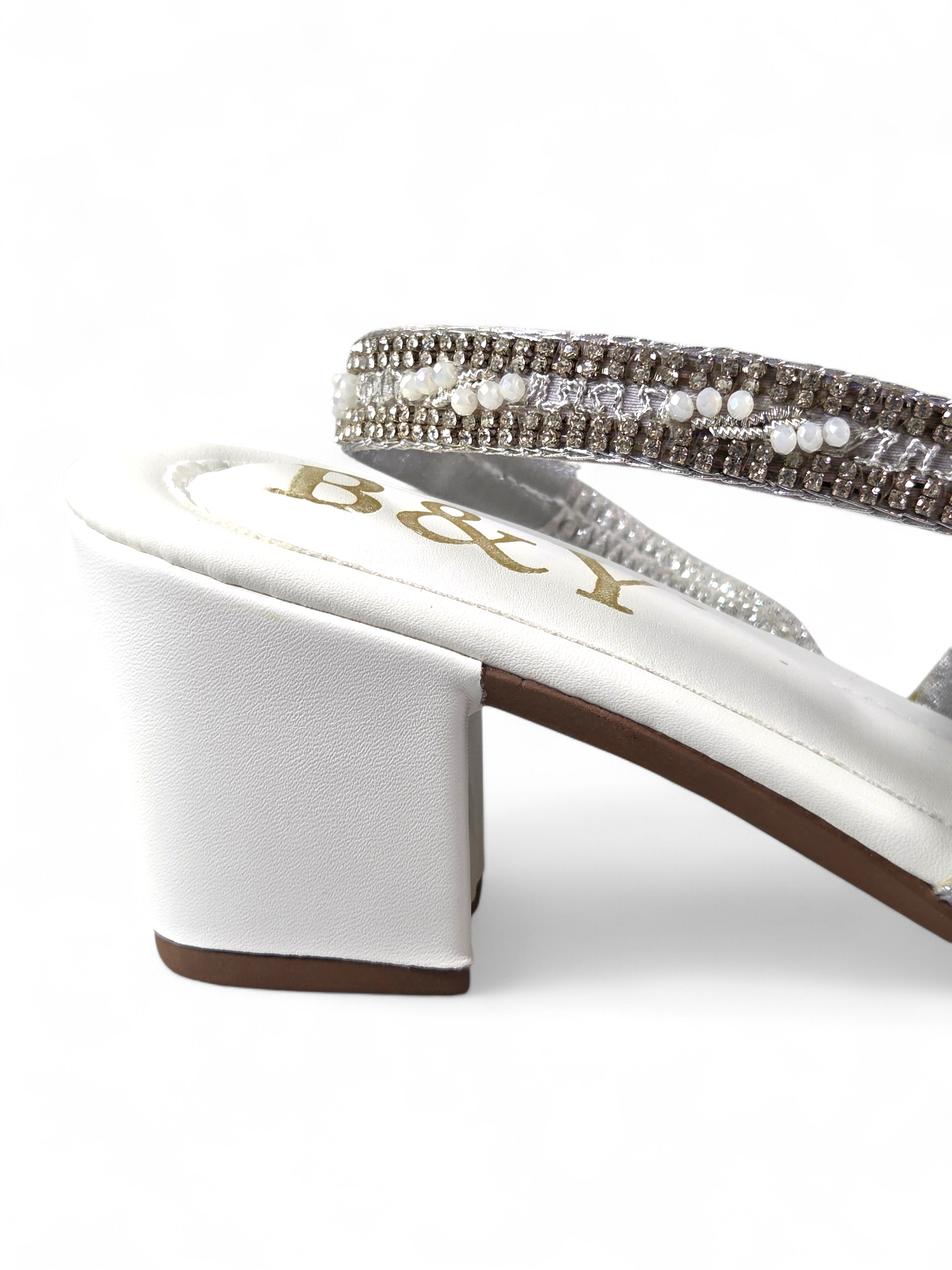 Mule 9484 Branco Salto Médio