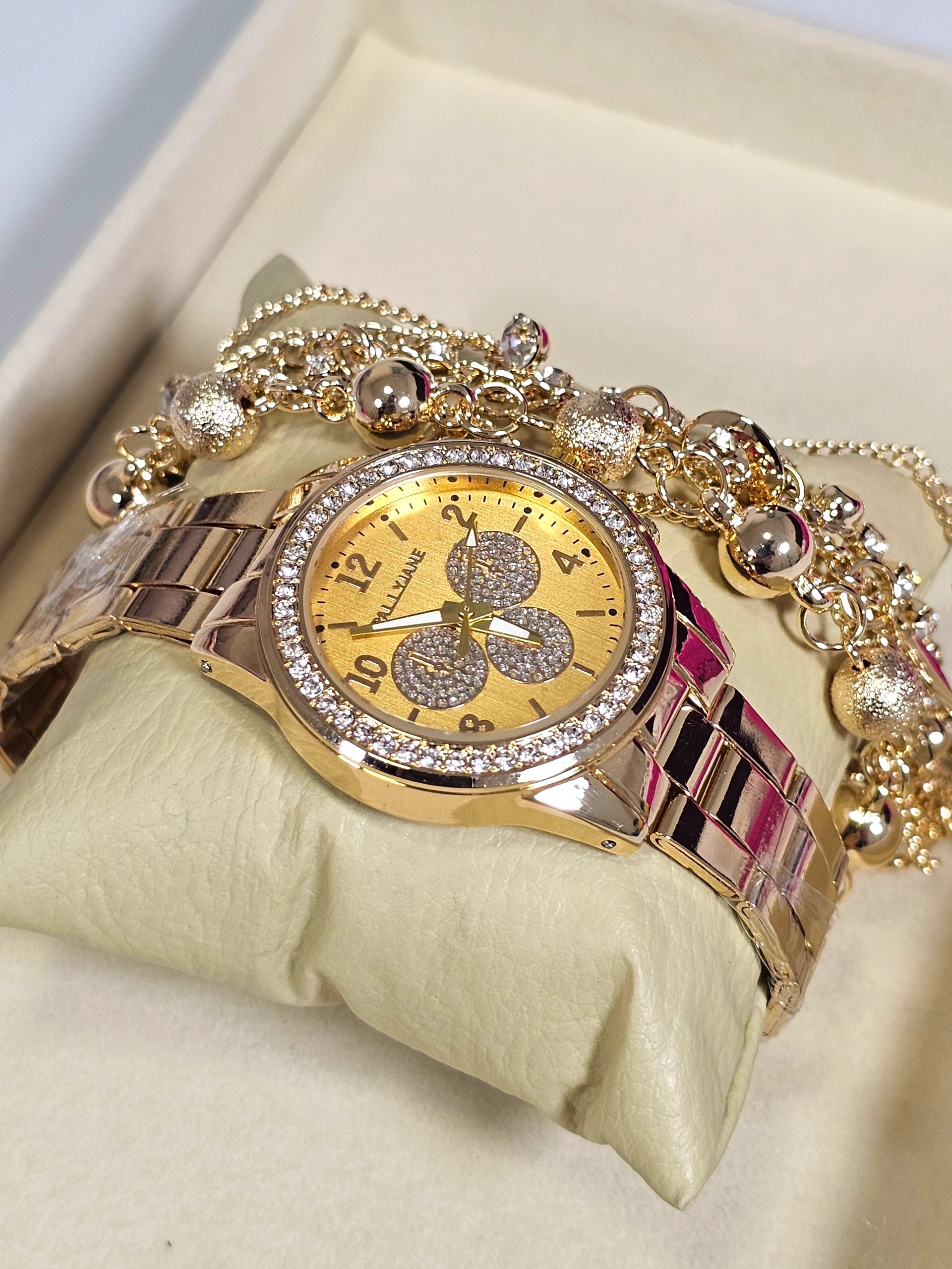 Relógio Prova d’Água com Pulseira Folheada 004