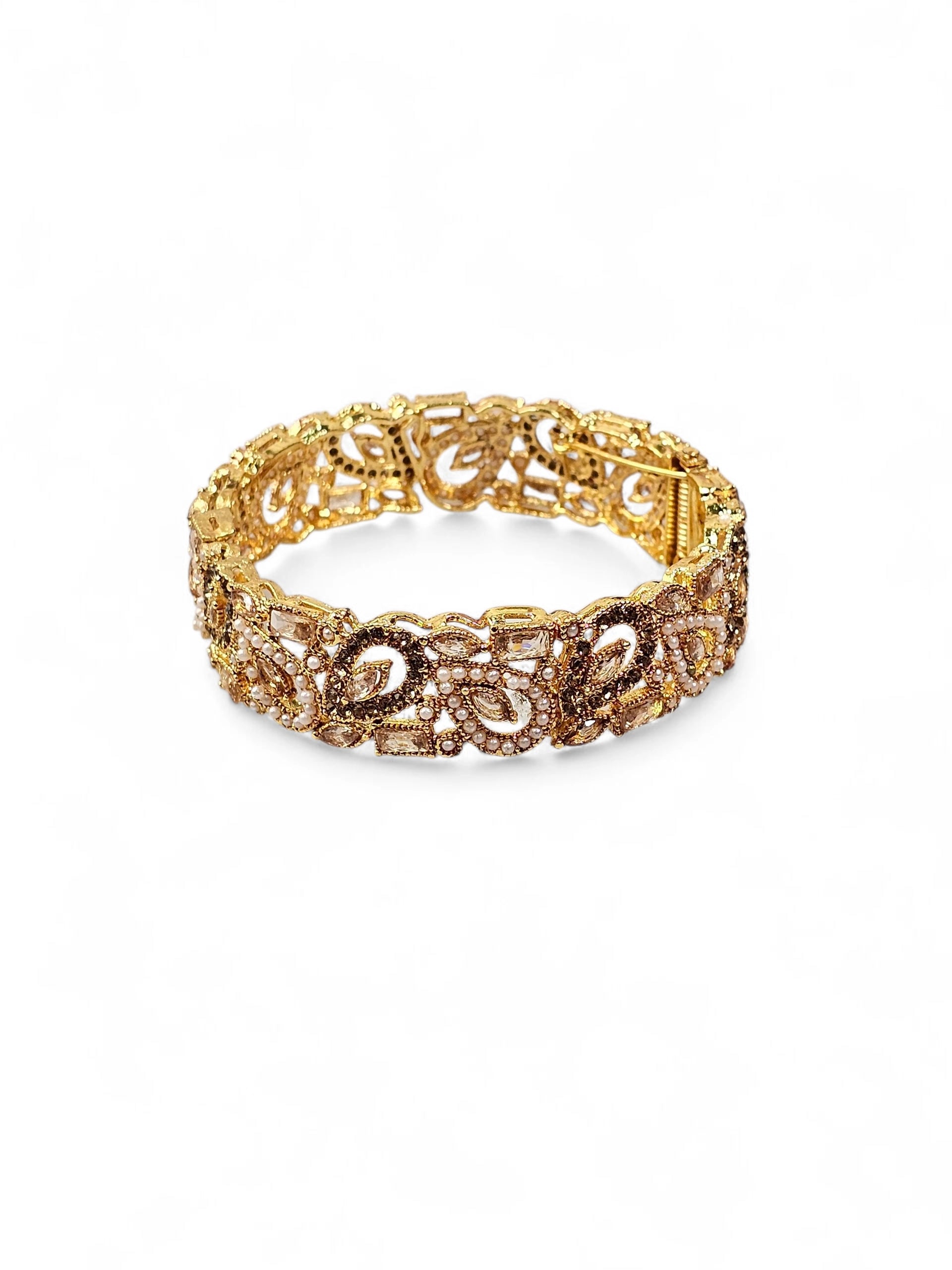 Bracelete Dourado Semi Joia 029