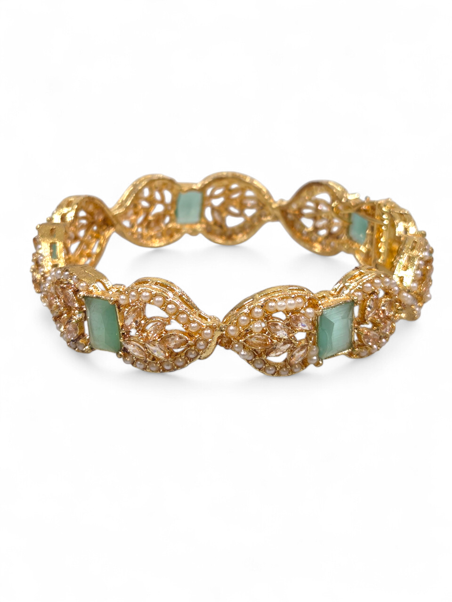 Bracelete Folheado Semi Joia Dourado #1073