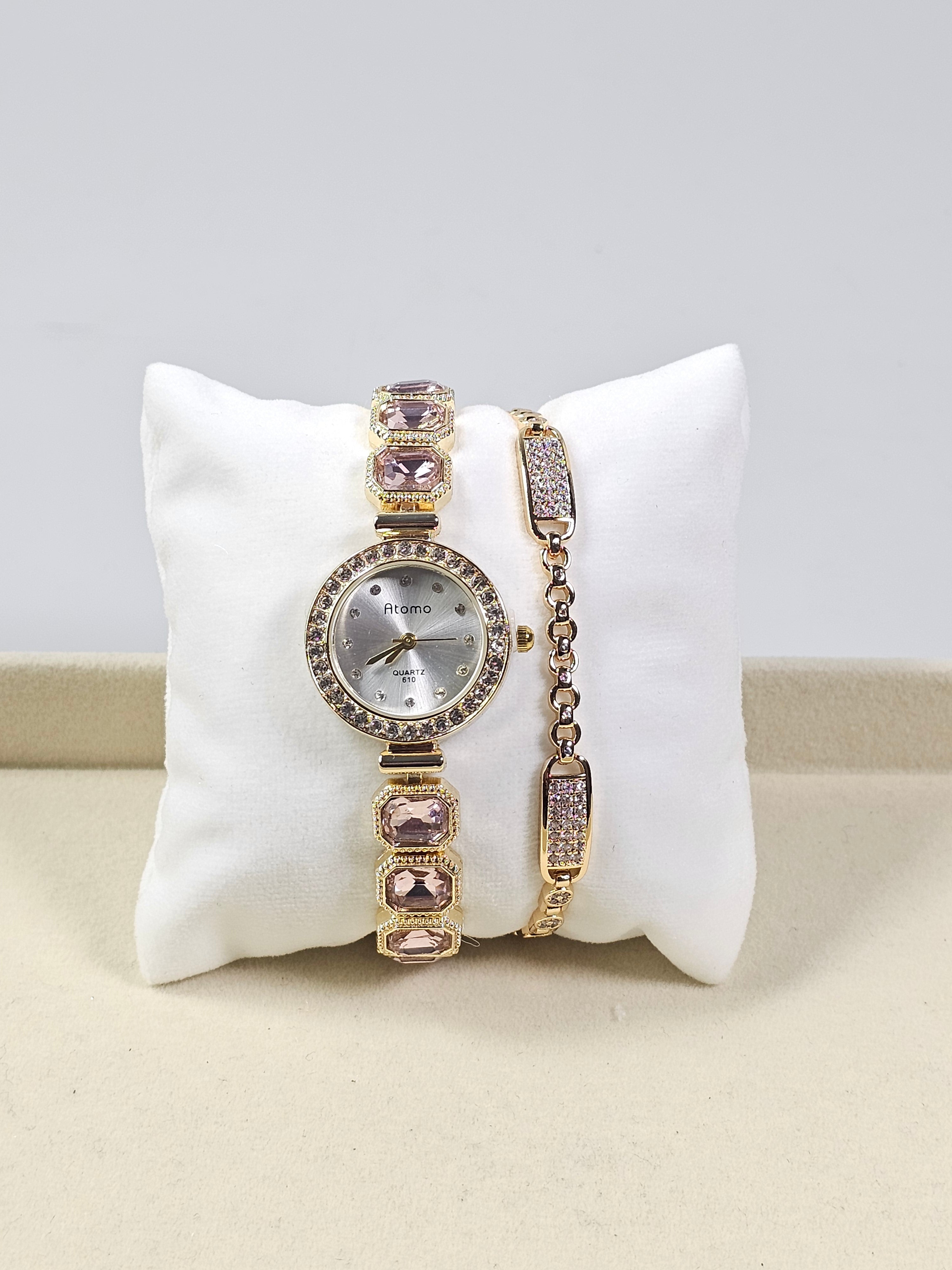 Relógio Prova d’Água com Pulseira Folheada Ouro 054