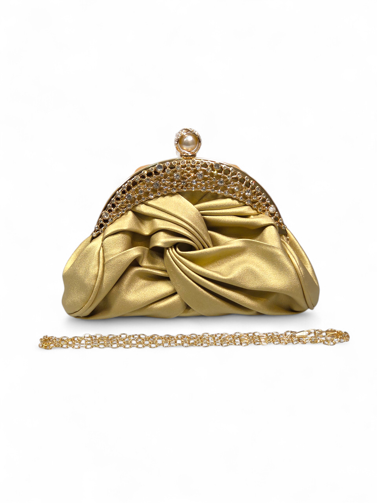 Bolsa Clutch Cristal Bege 1072
