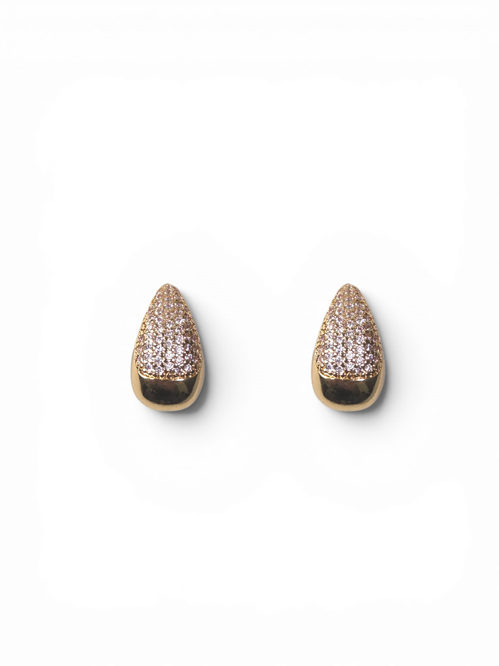Brinco Cristal Zirconia Dourado #2044