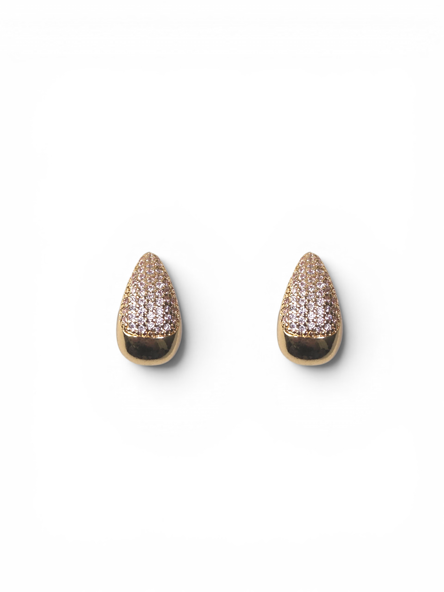 Brinco Cristal Zirconia Dourado #2044