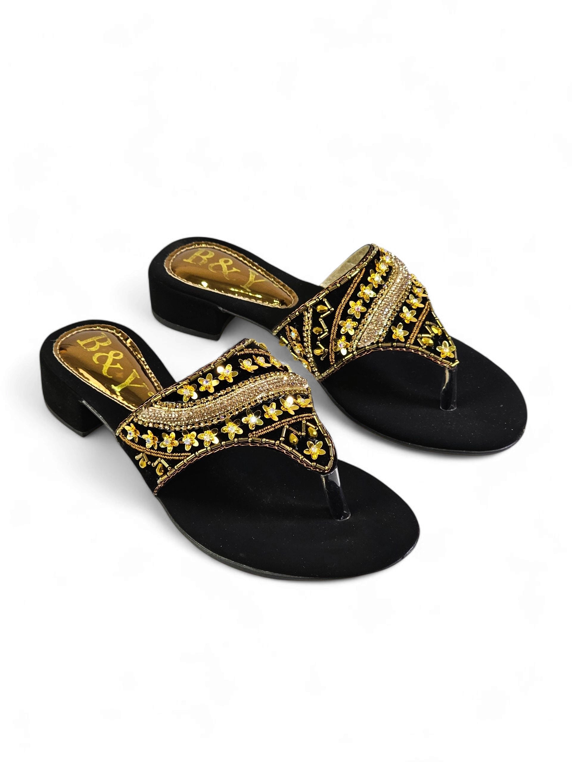 Chinelo 9495 Preto Salto Bloco