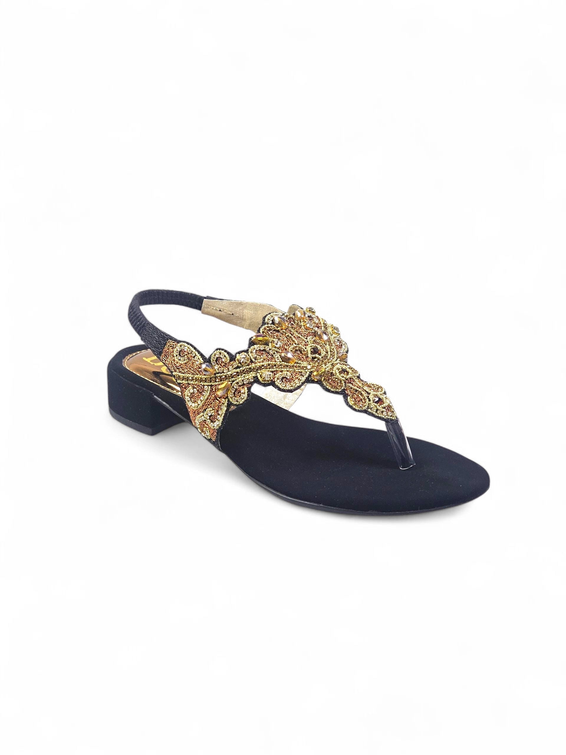 Sandália 9378 Preto Com Salto Bloco 3cm