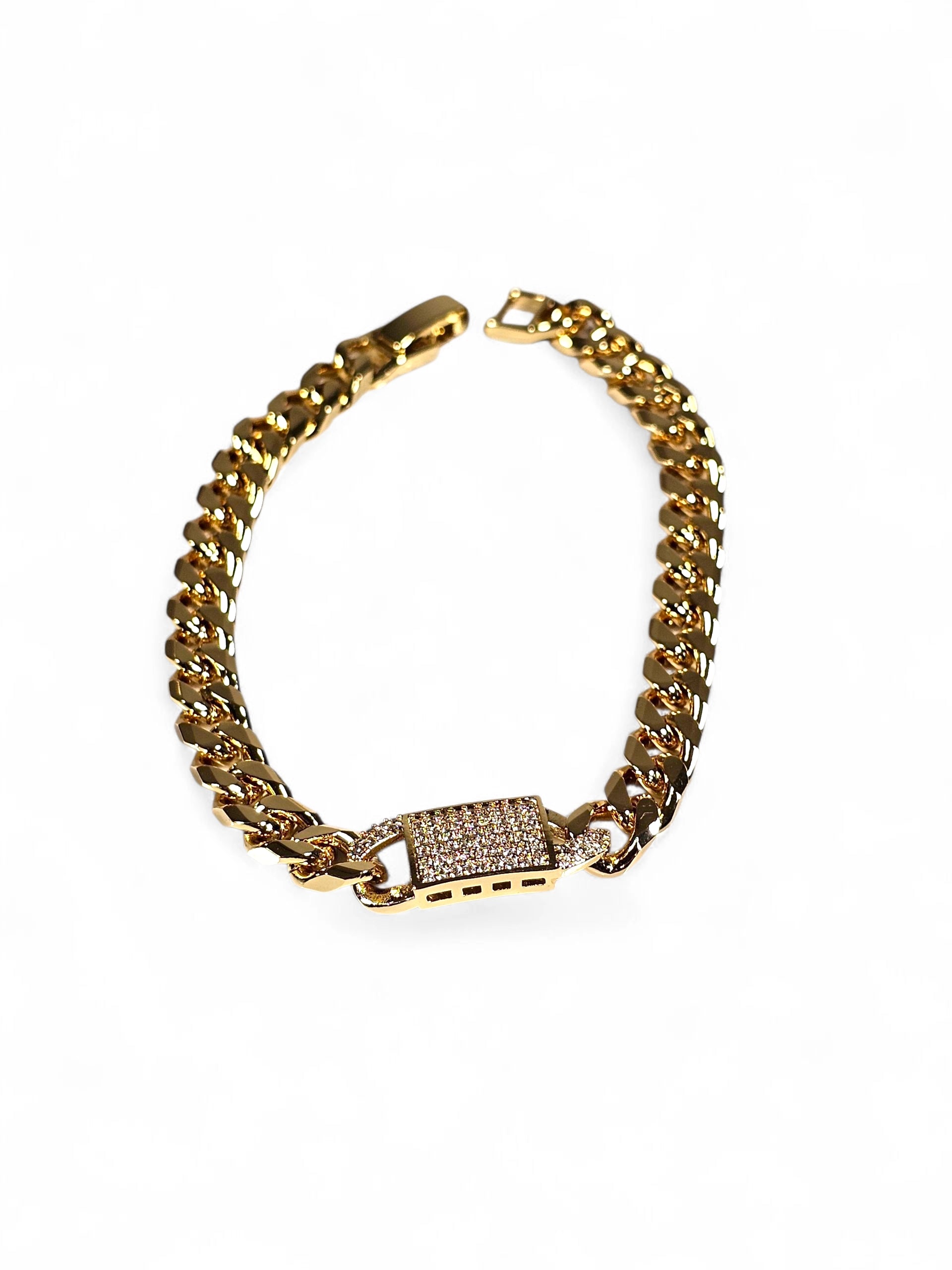 Pulseira Cristal Zirconia Dourada 022