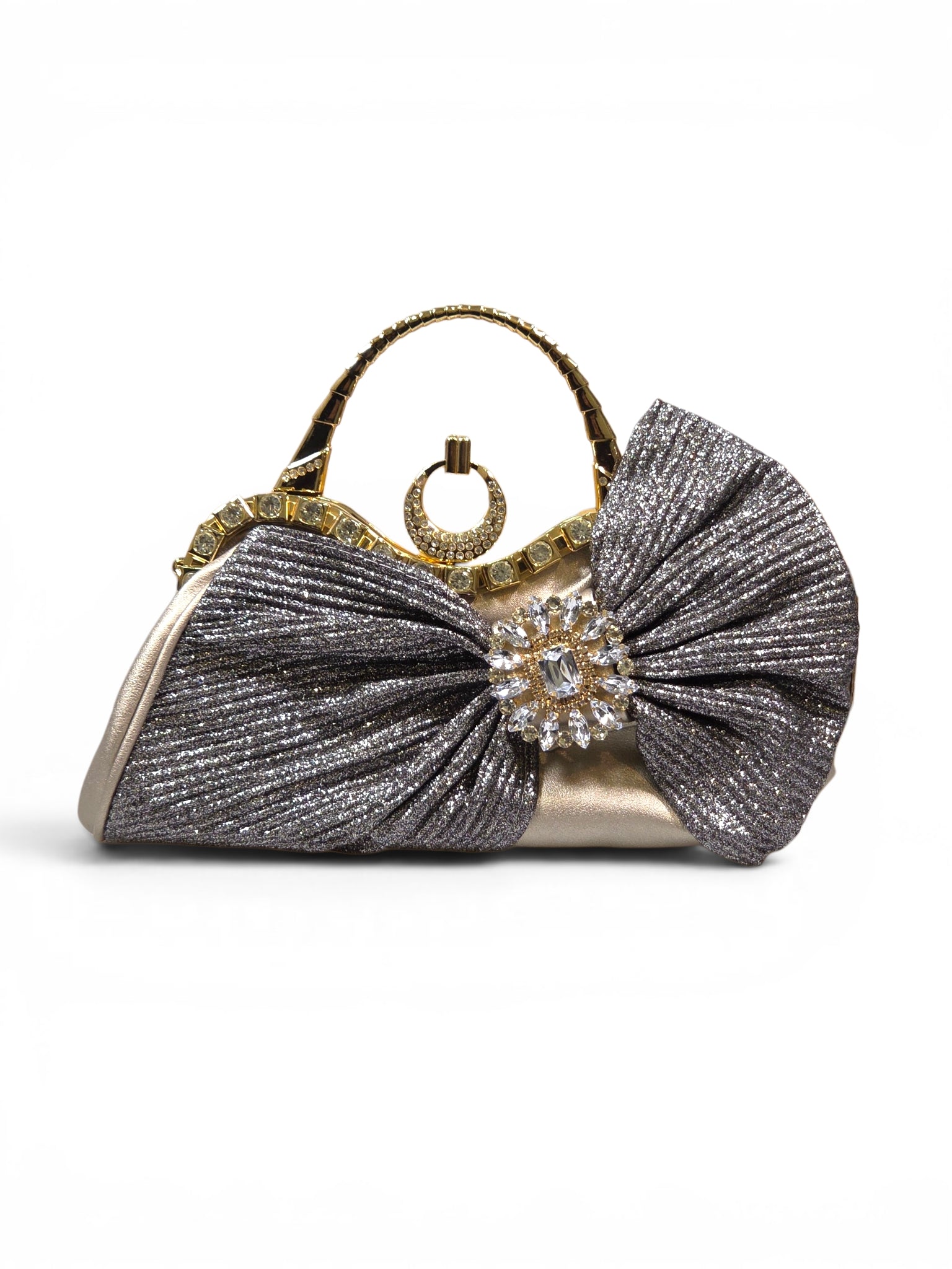 Bolsa Clutch Cristal Cinza 1086