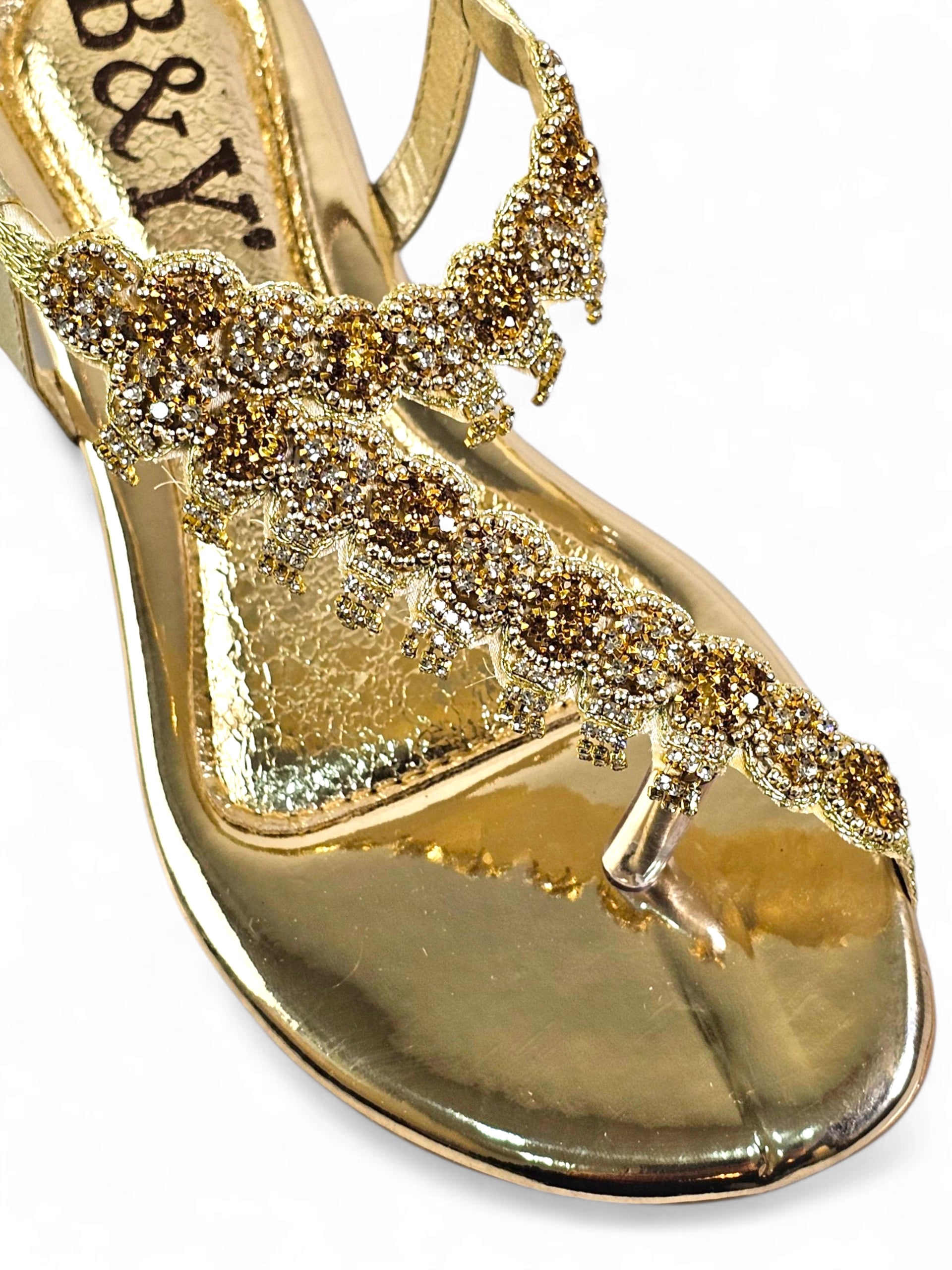 Sandália 9139 Dourada Sem Salto