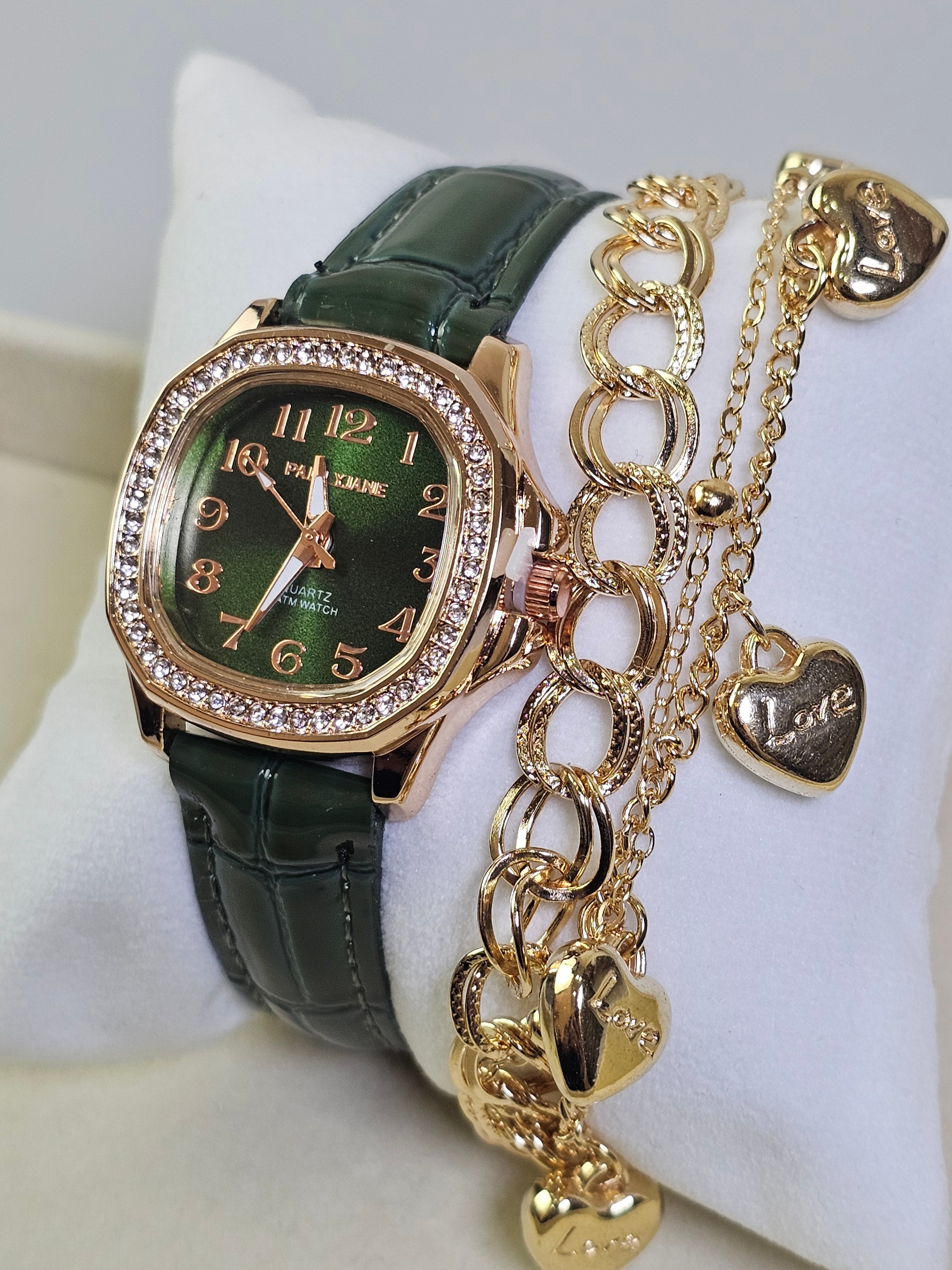 Relógio Prova d’Água com Pulseira Folheada 031