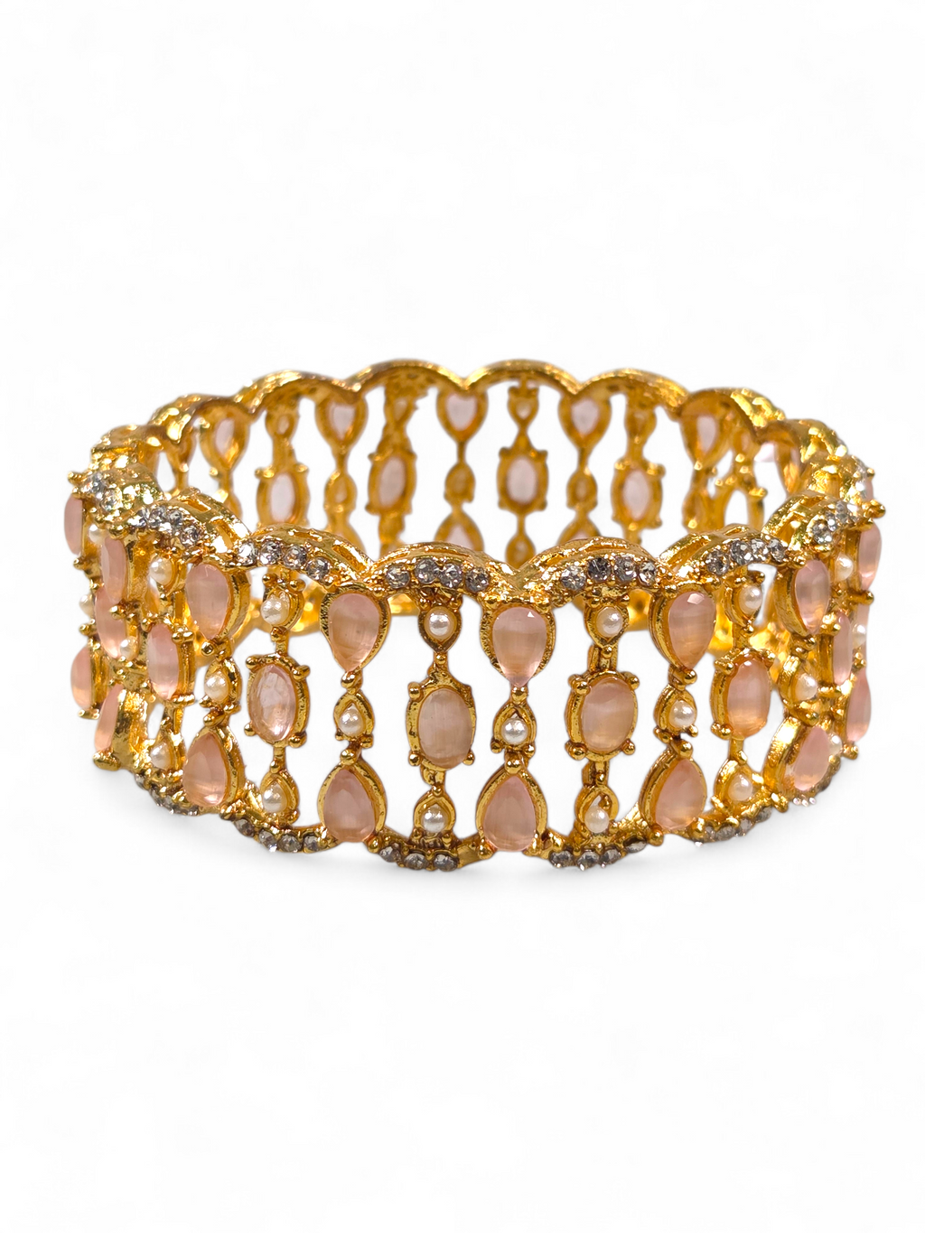 Bracelete Folheado Semi Joia Dourado #1019