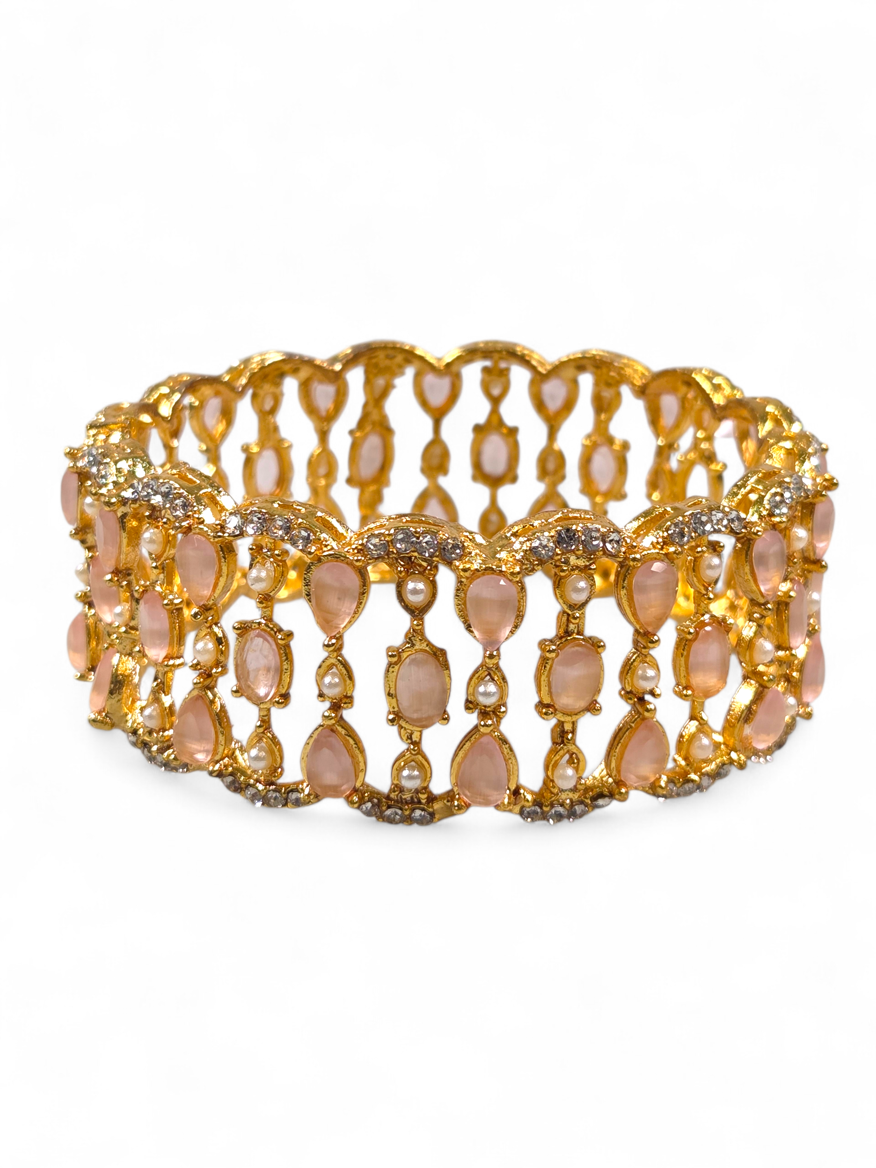 Bracelete Folheado Semi Joia Dourado #1019