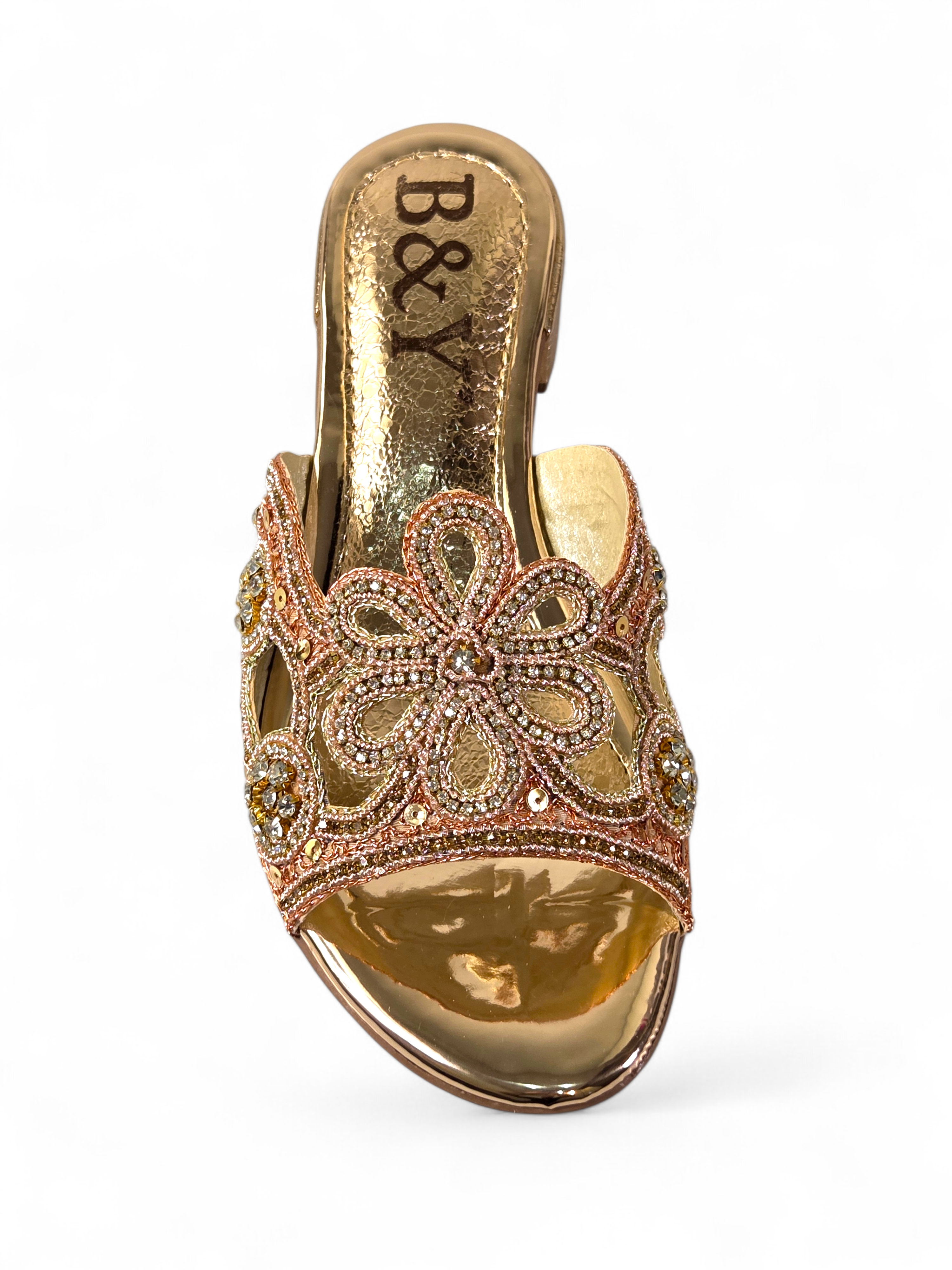 Tamanco 9412 Bronze Salto Bloco