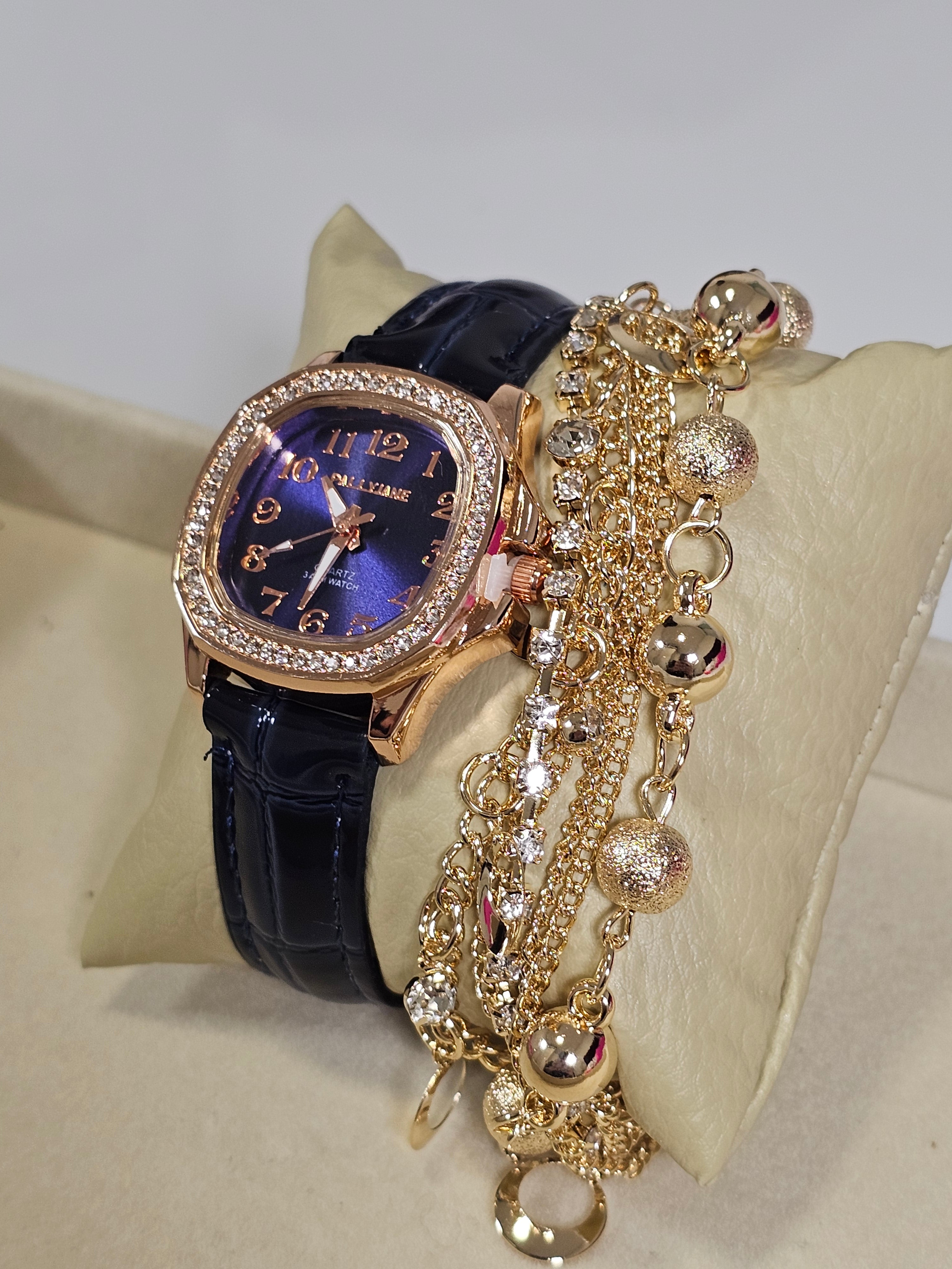 Relógio Prova d’Água com Pulseira Folheada 015