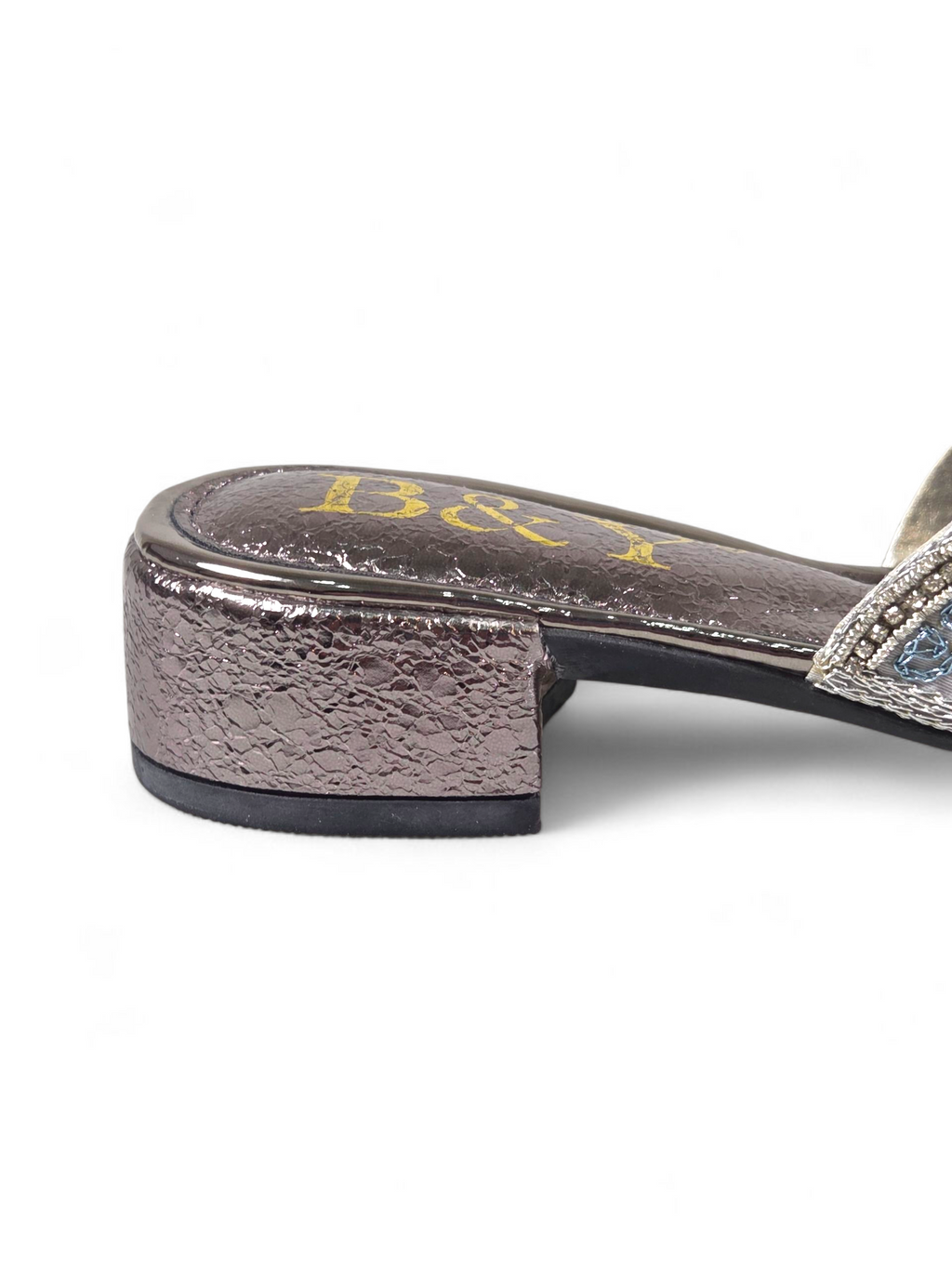 Tamanco 9115 Prata Salto Bloco