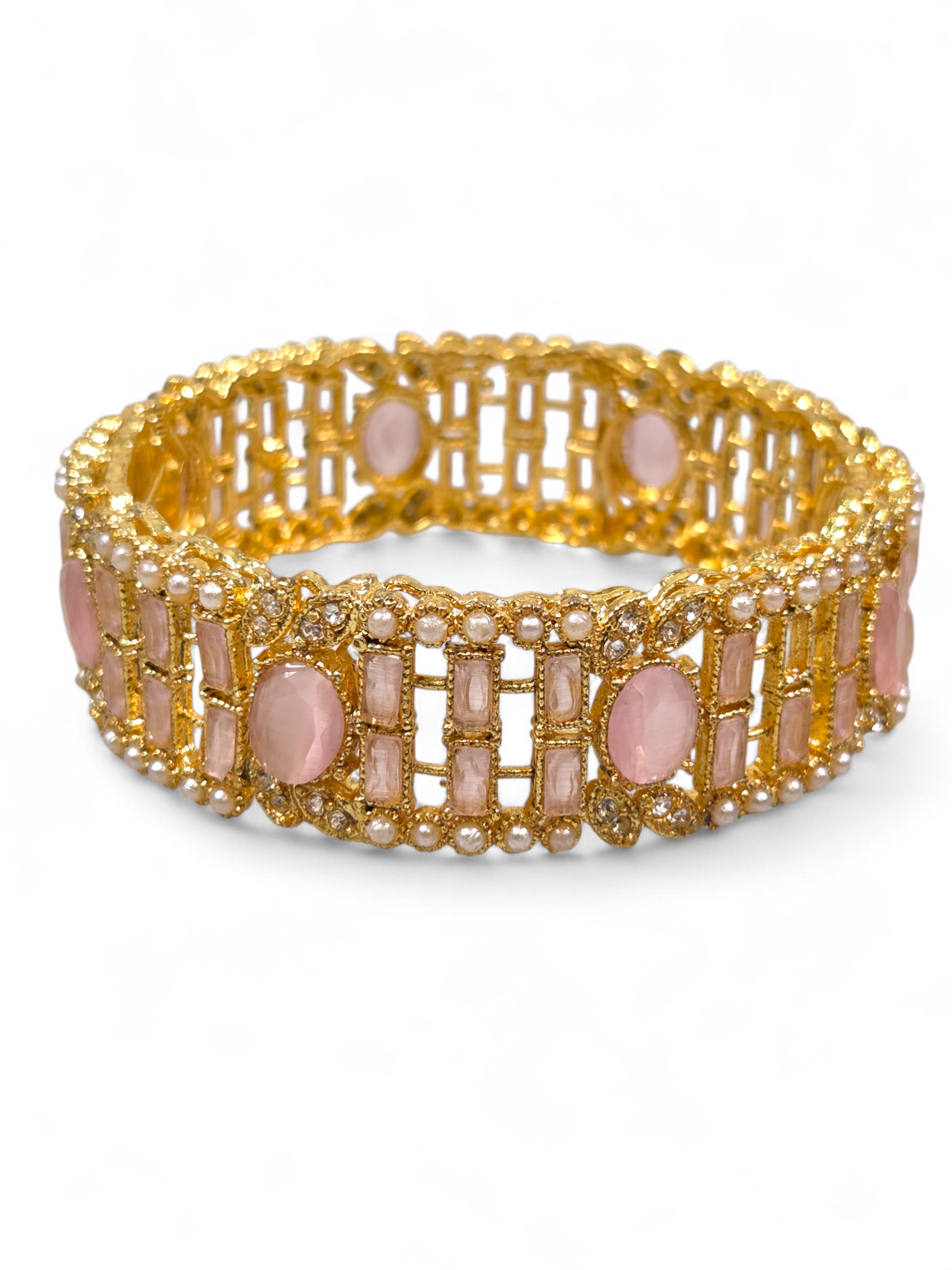 Bracelete Folheado Semi Joia Dourada #1070