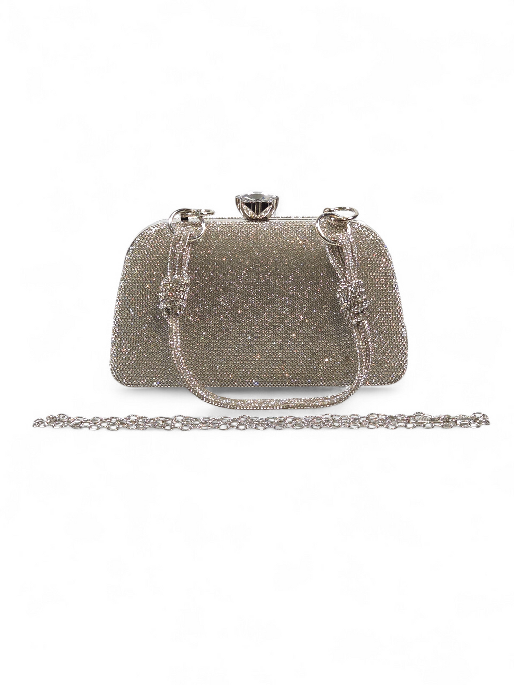 Bolsa Clutch Cristal Prata 1052