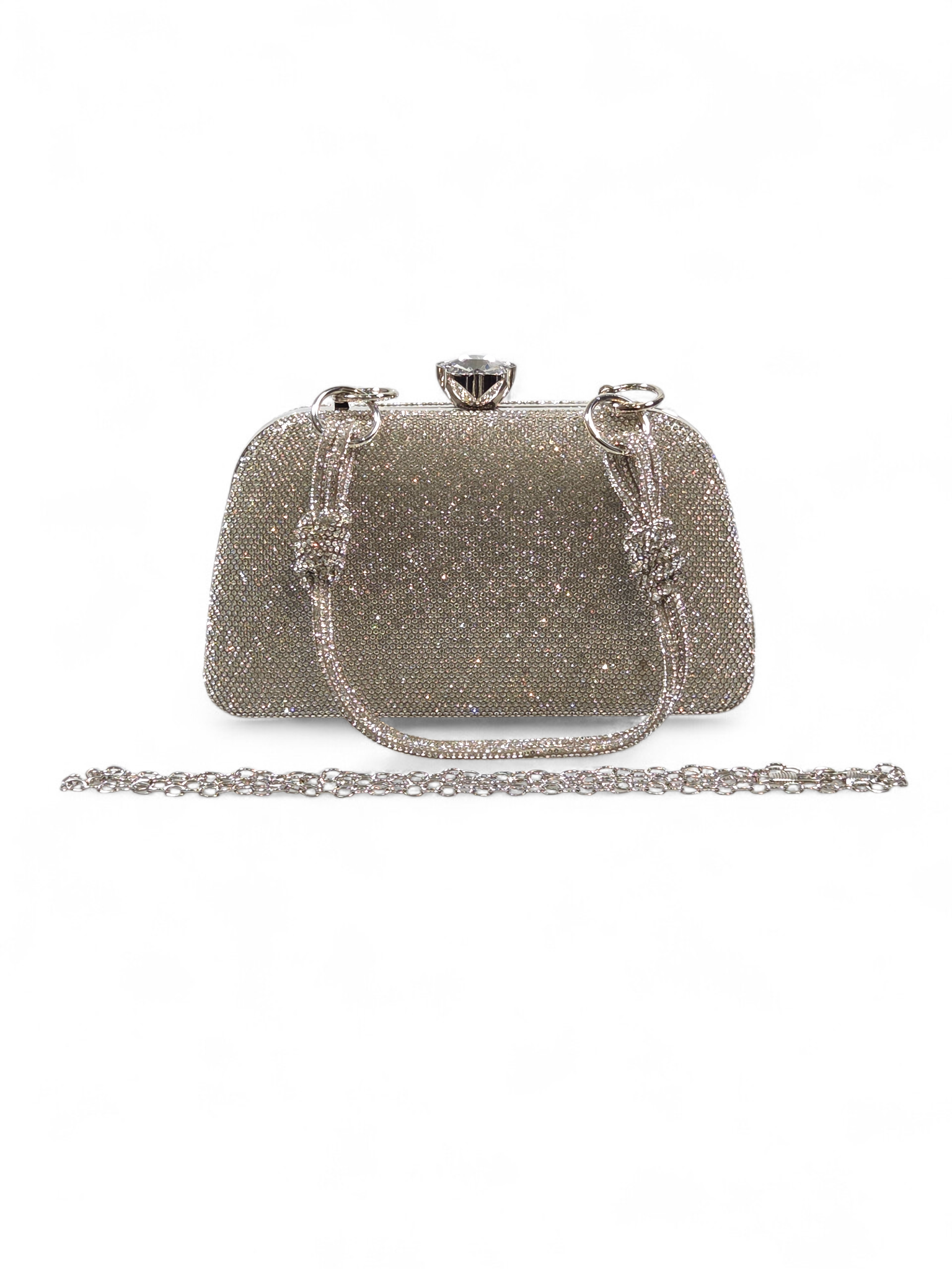 Bolsa Clutch Cristal Prata 1052