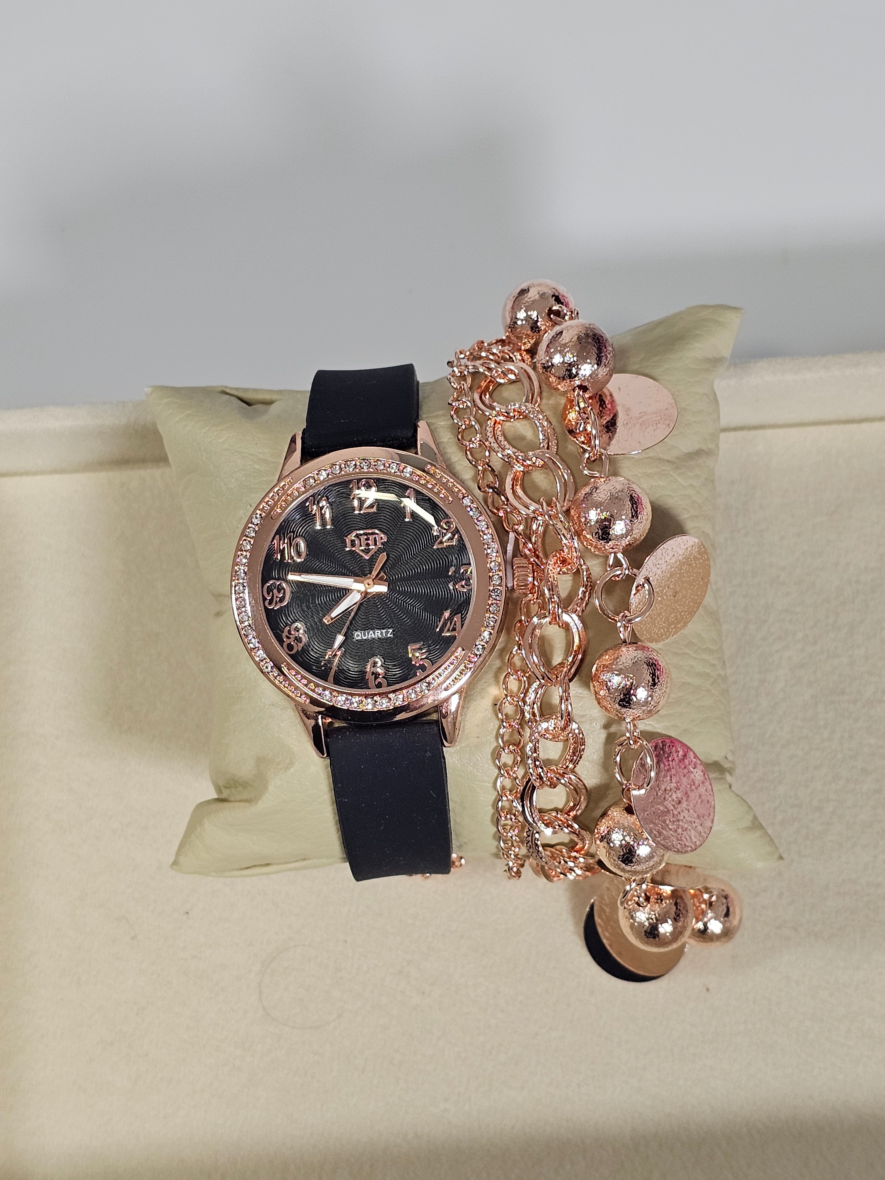 Relógio Prova d’Água com Pulseira Folheada 021