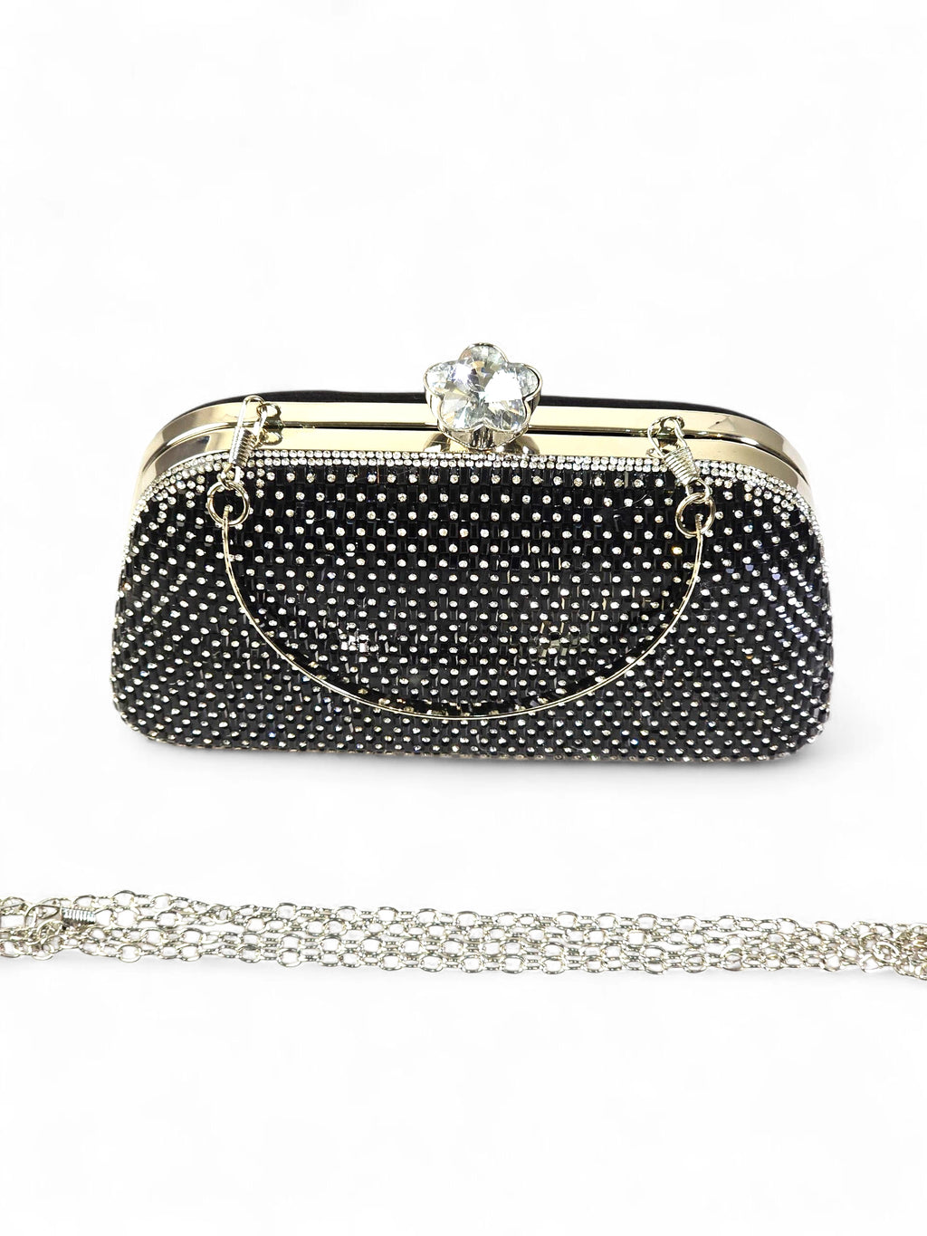 Bolsa Clutch Cristal Preto 027