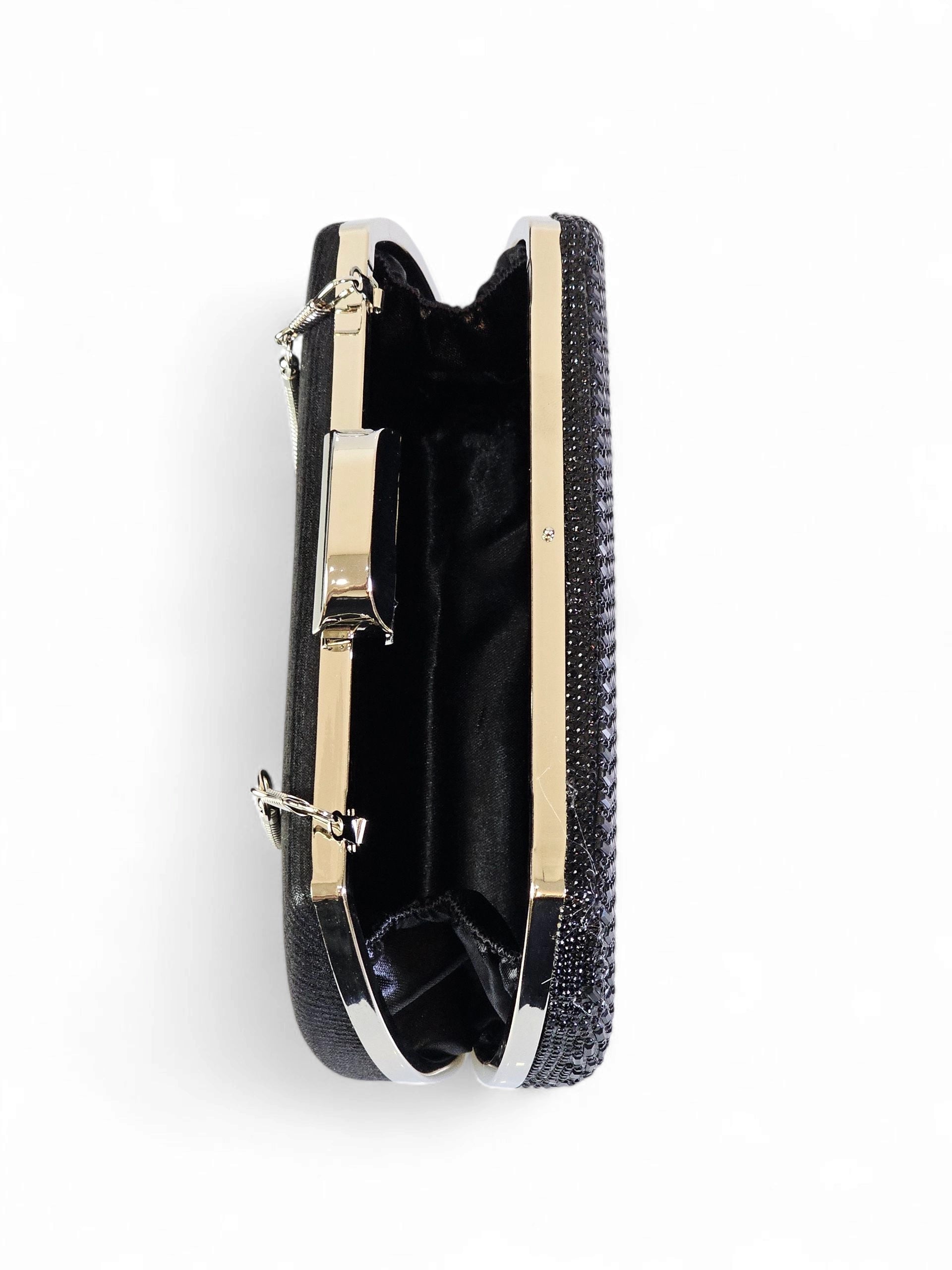 Bolsa Clutch Cristal Preto 017